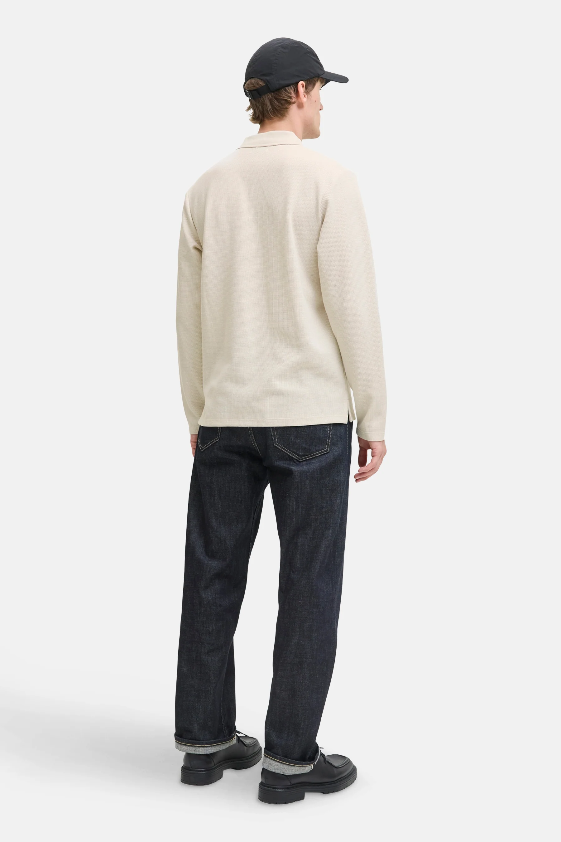 Pull met V-hals - beige - Image 3