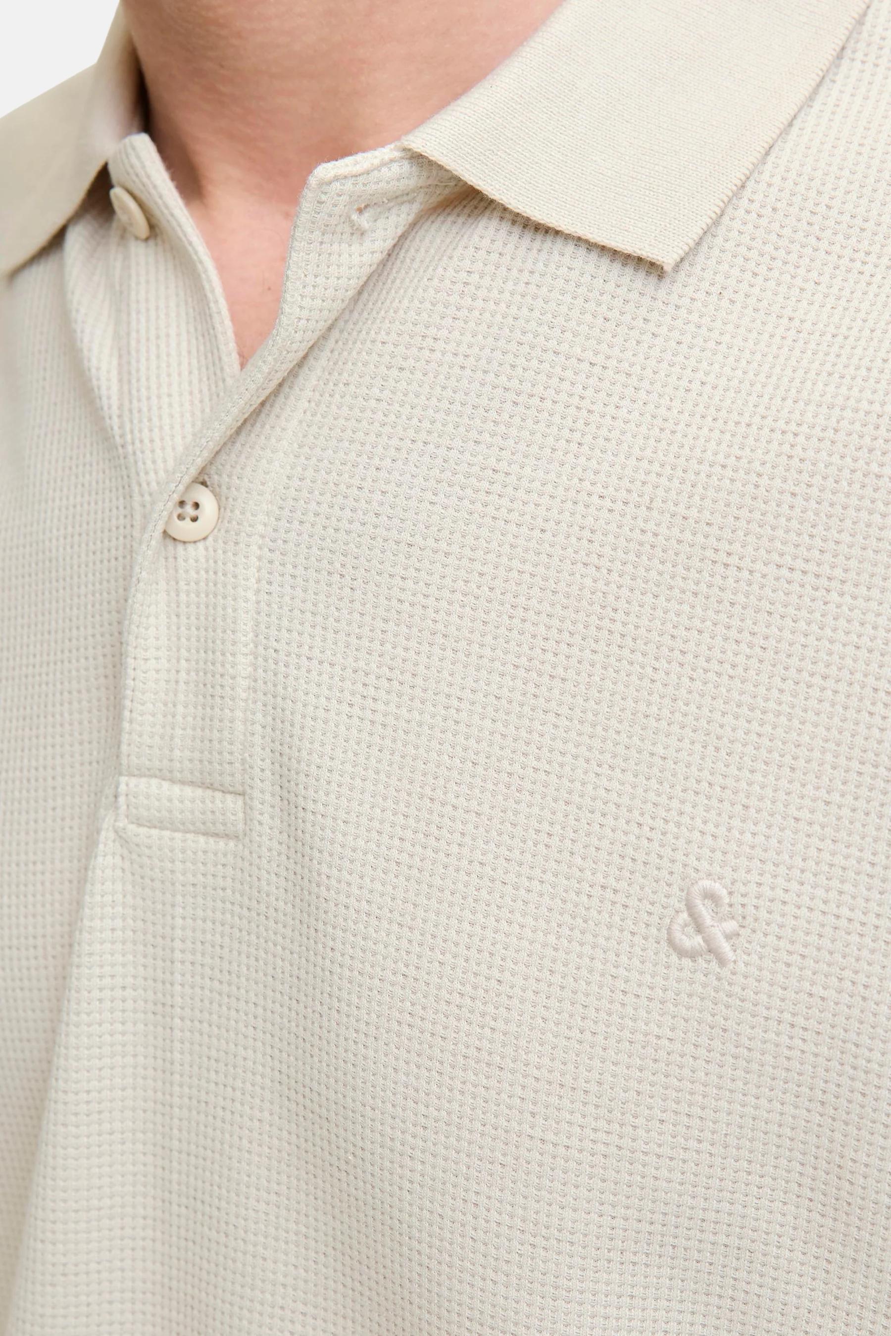 Pull met V-hals - beige - Image 4