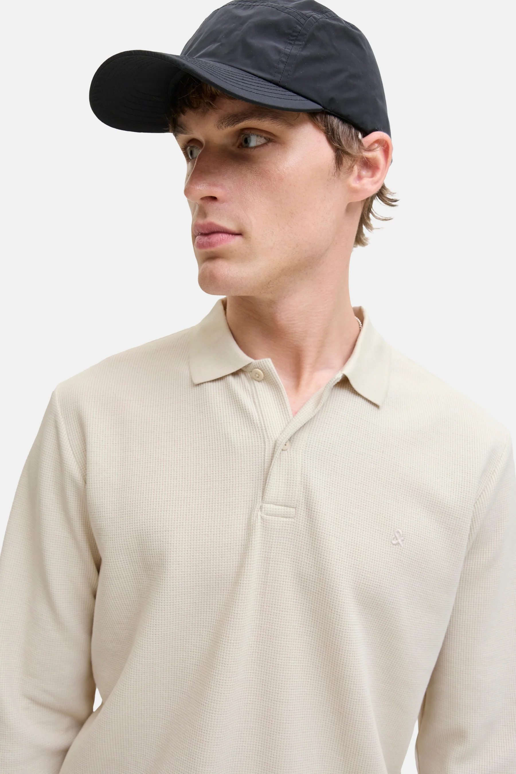 Pull met V-hals - beige - Image 6