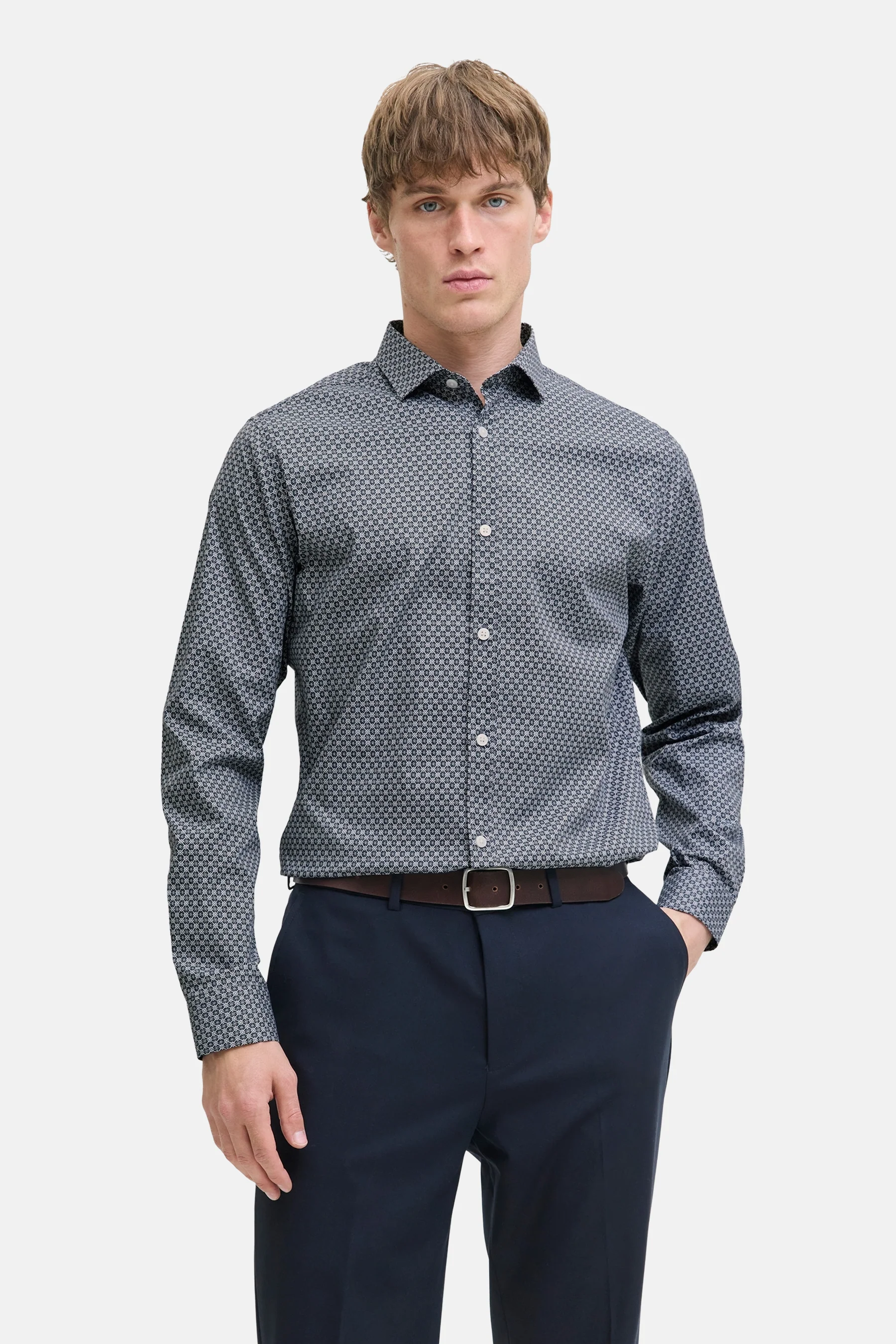 Hemd met lange mouwen - blauw