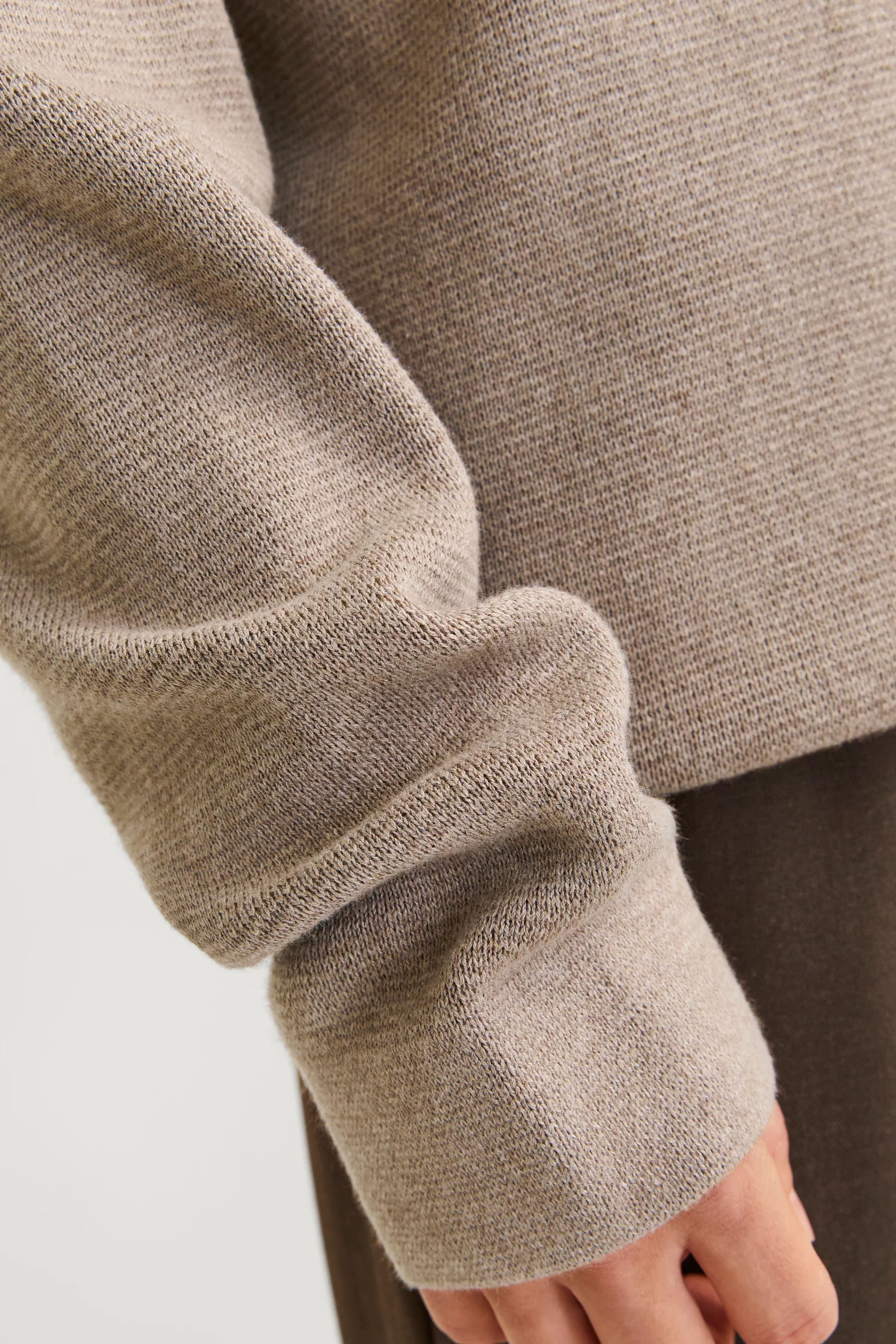 Pull met ronde hals - beige - Image 4