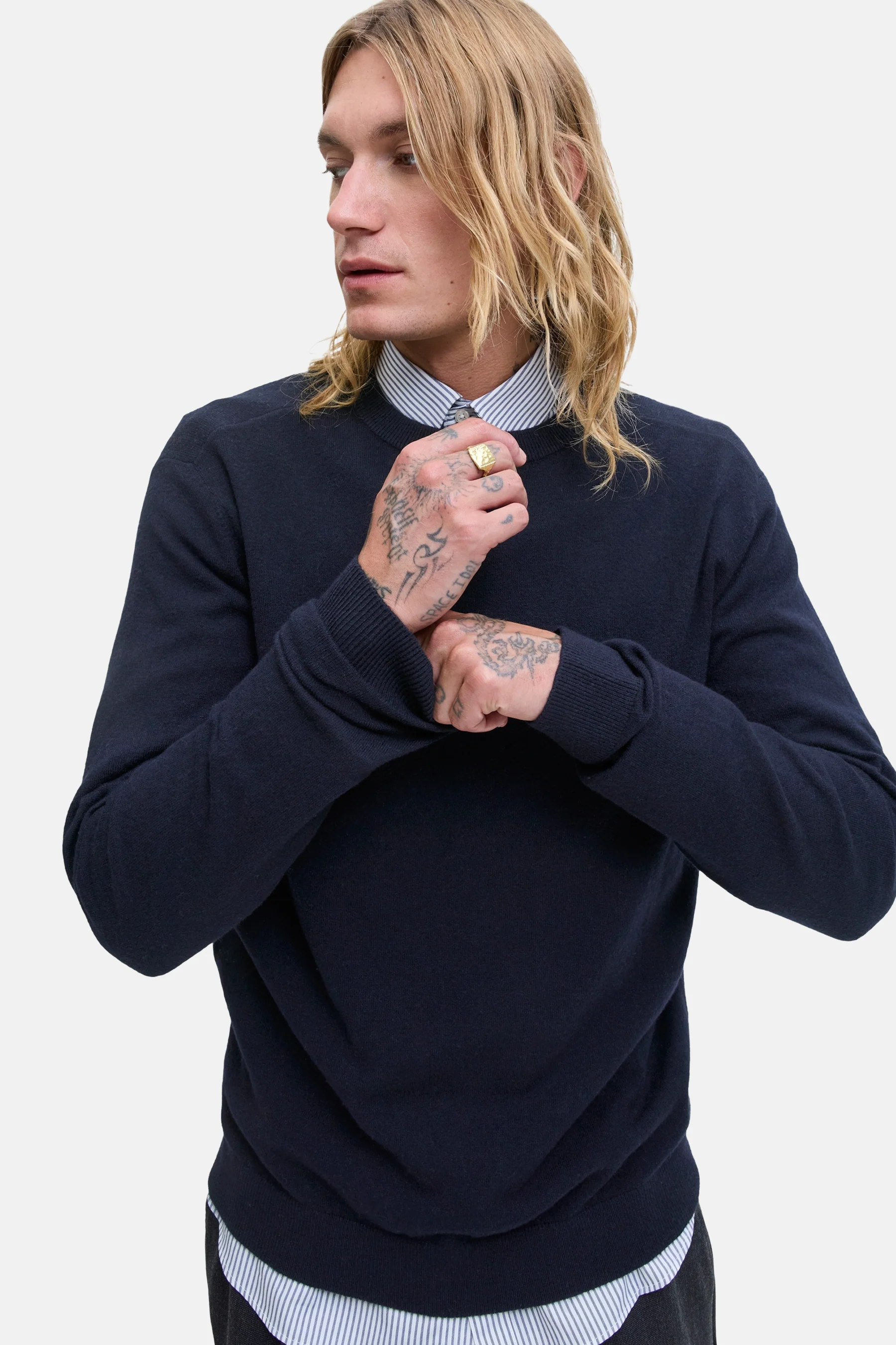 Pull met ronde hals - blauw - Image 6