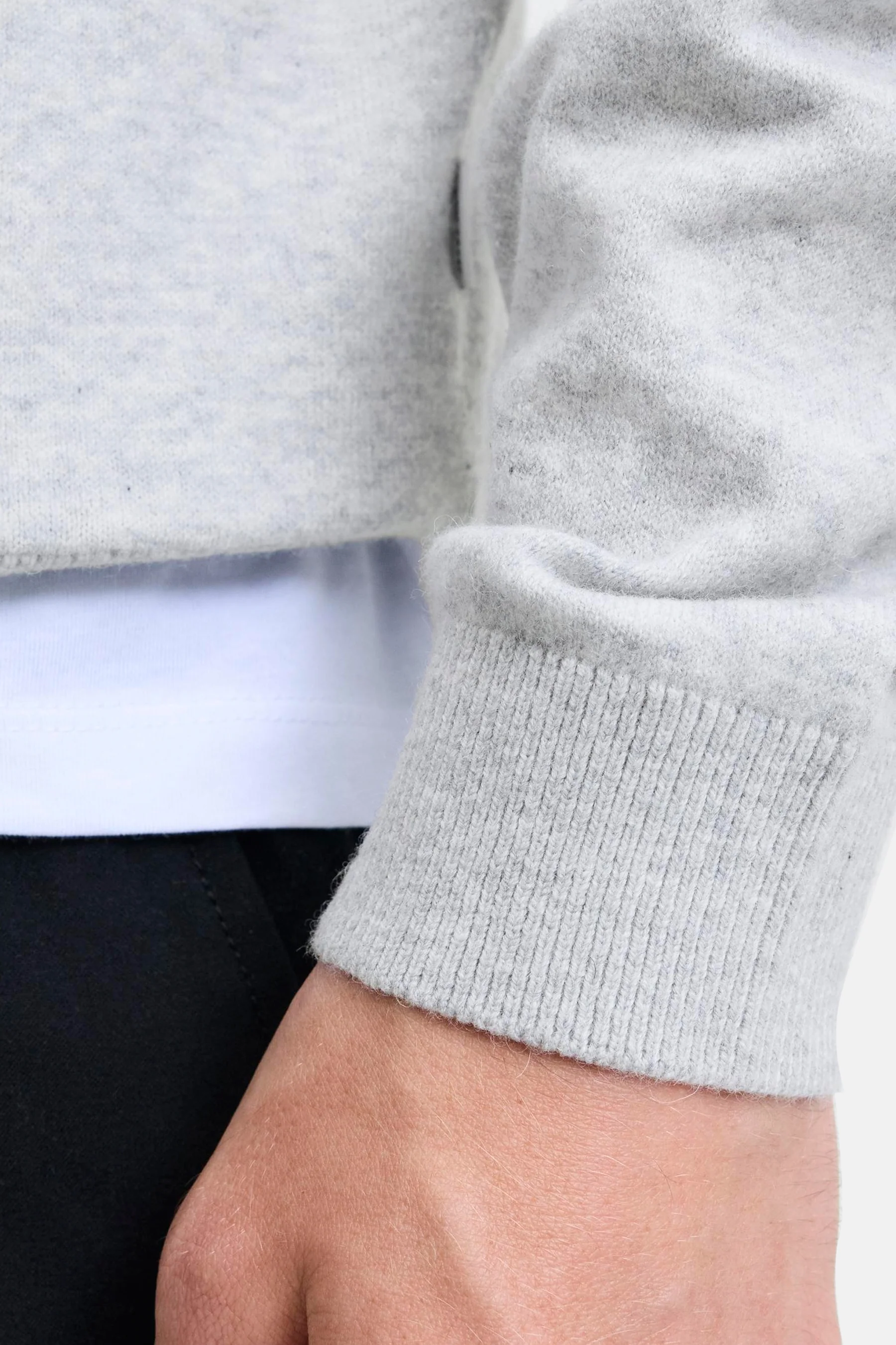 Pull met ronde hals - grijs - Image 4