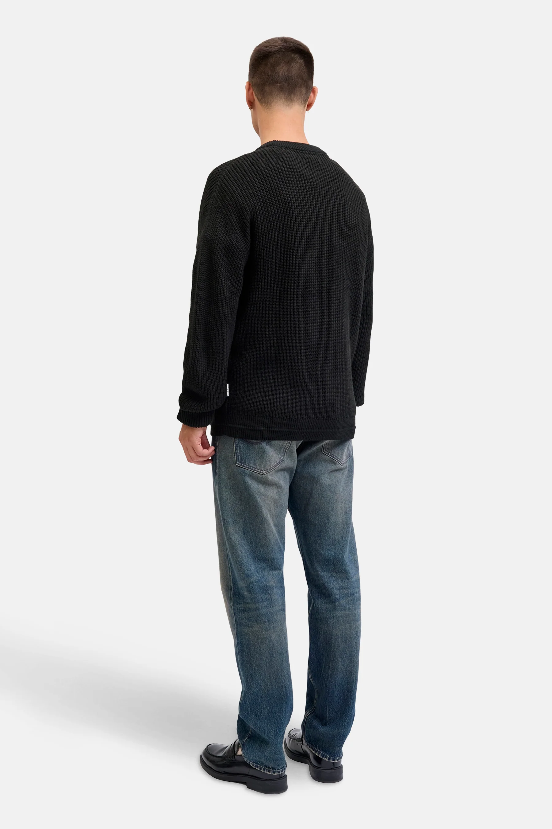 Pull met ronde hals - zwart - Image 3