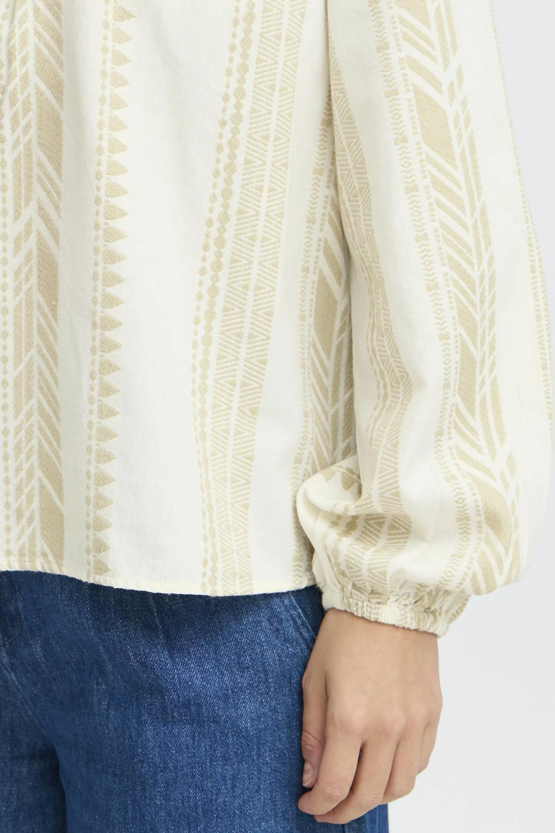 Blouse met lange mouwen - ecru - Image 4