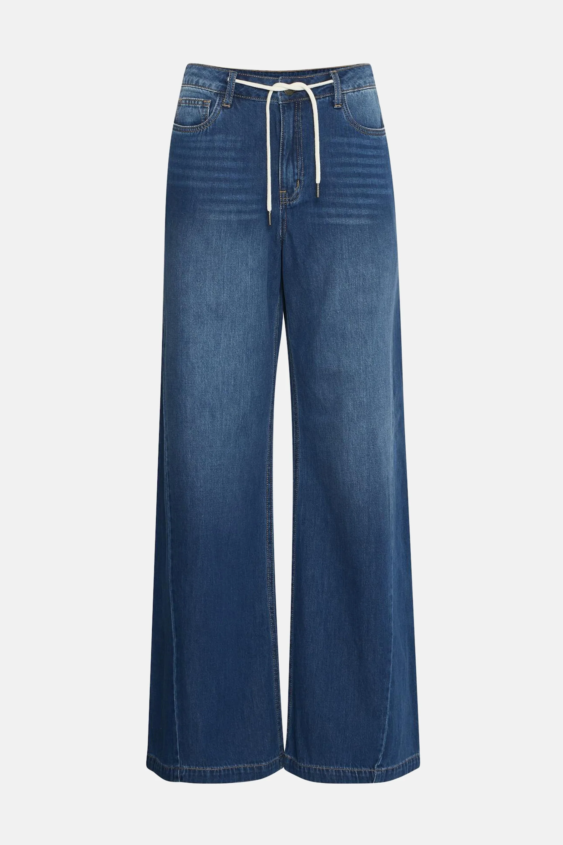 Jeans wide dark blue denim - PULZ - Image 5