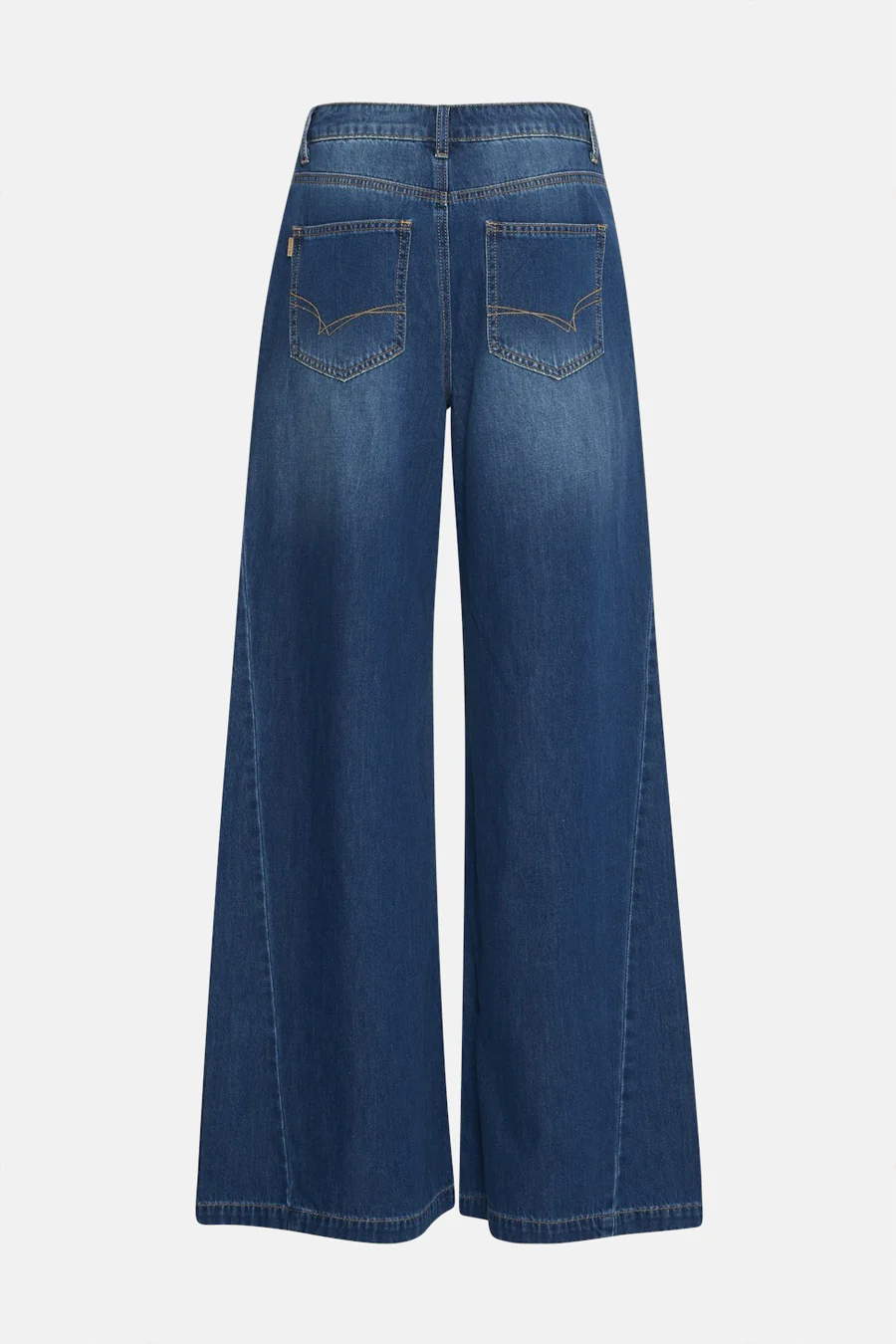 Jeans wide dark blue denim - PULZ - Image 6