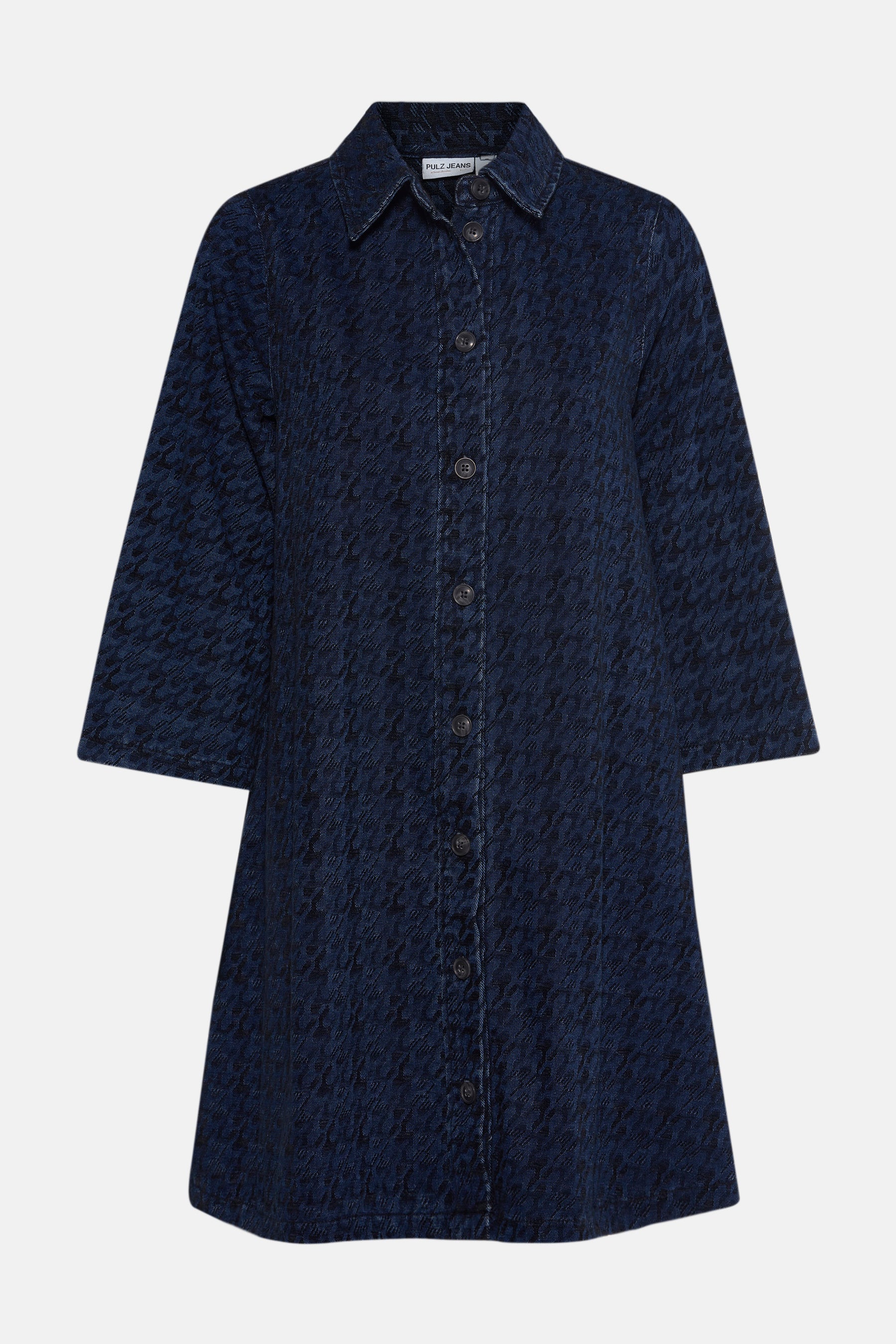 Kleedje met lange mouwen - dark blue denim