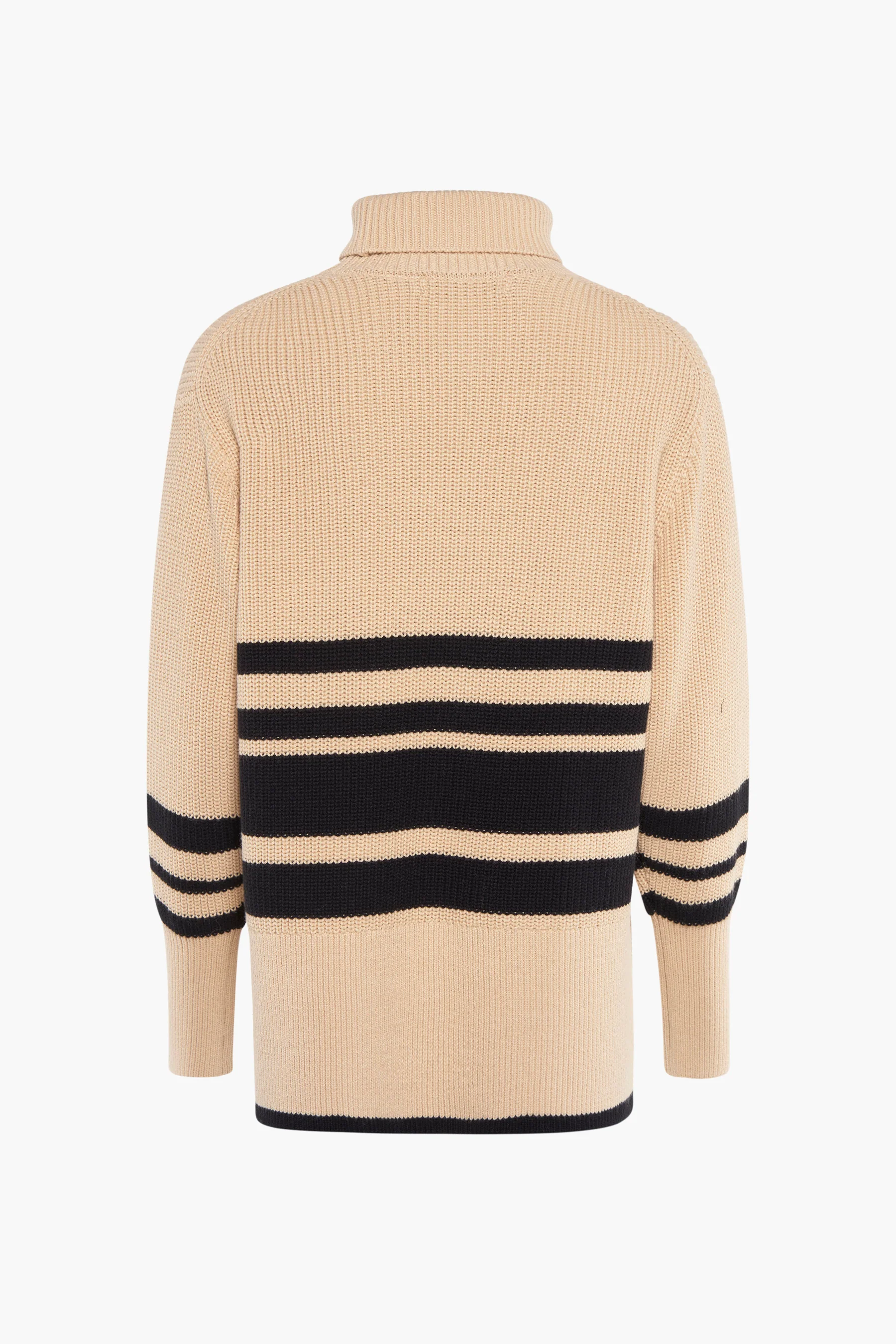Pull met rolkraag - beige - Image 2