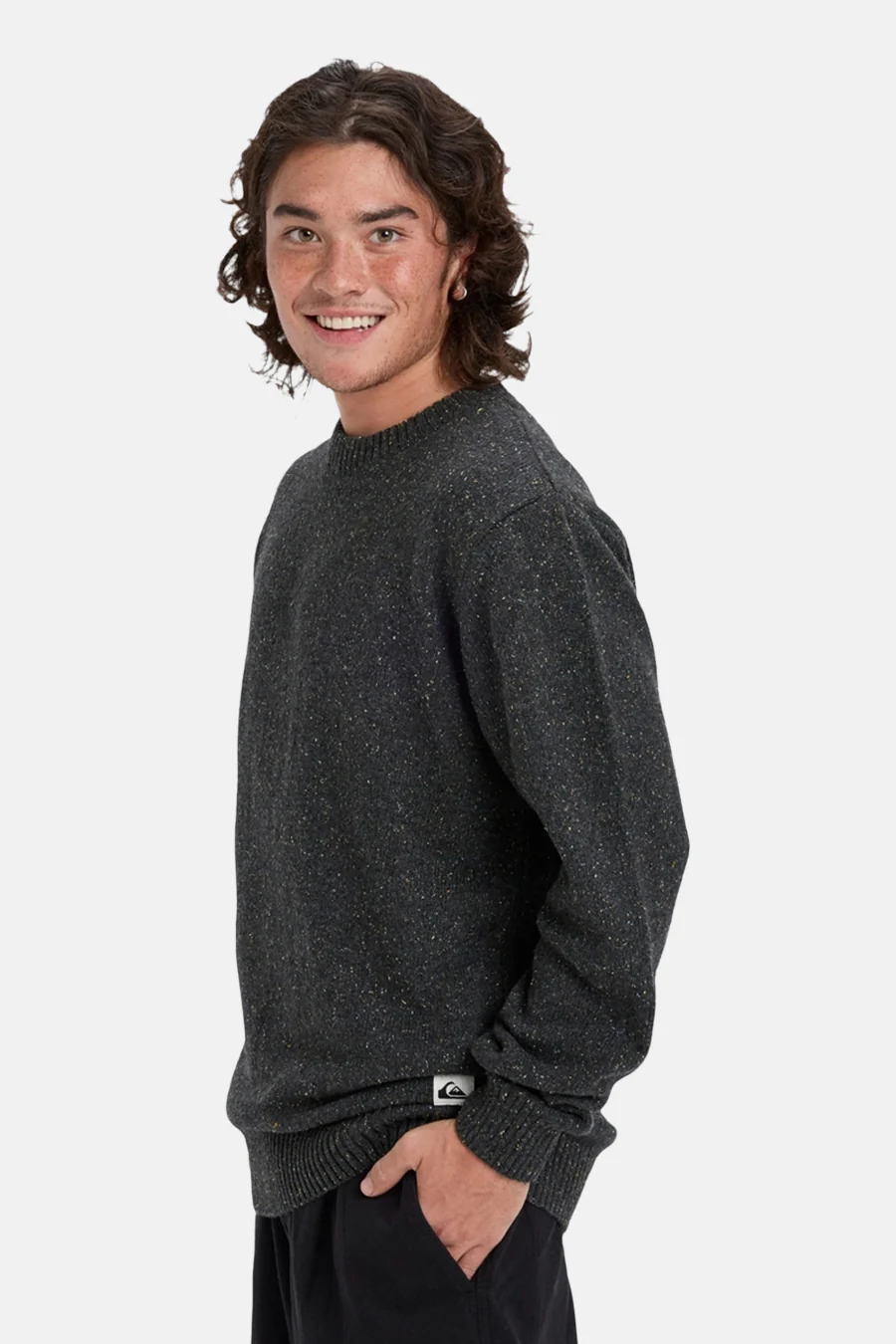 Pull met ronde hals - grijs - Image 2
