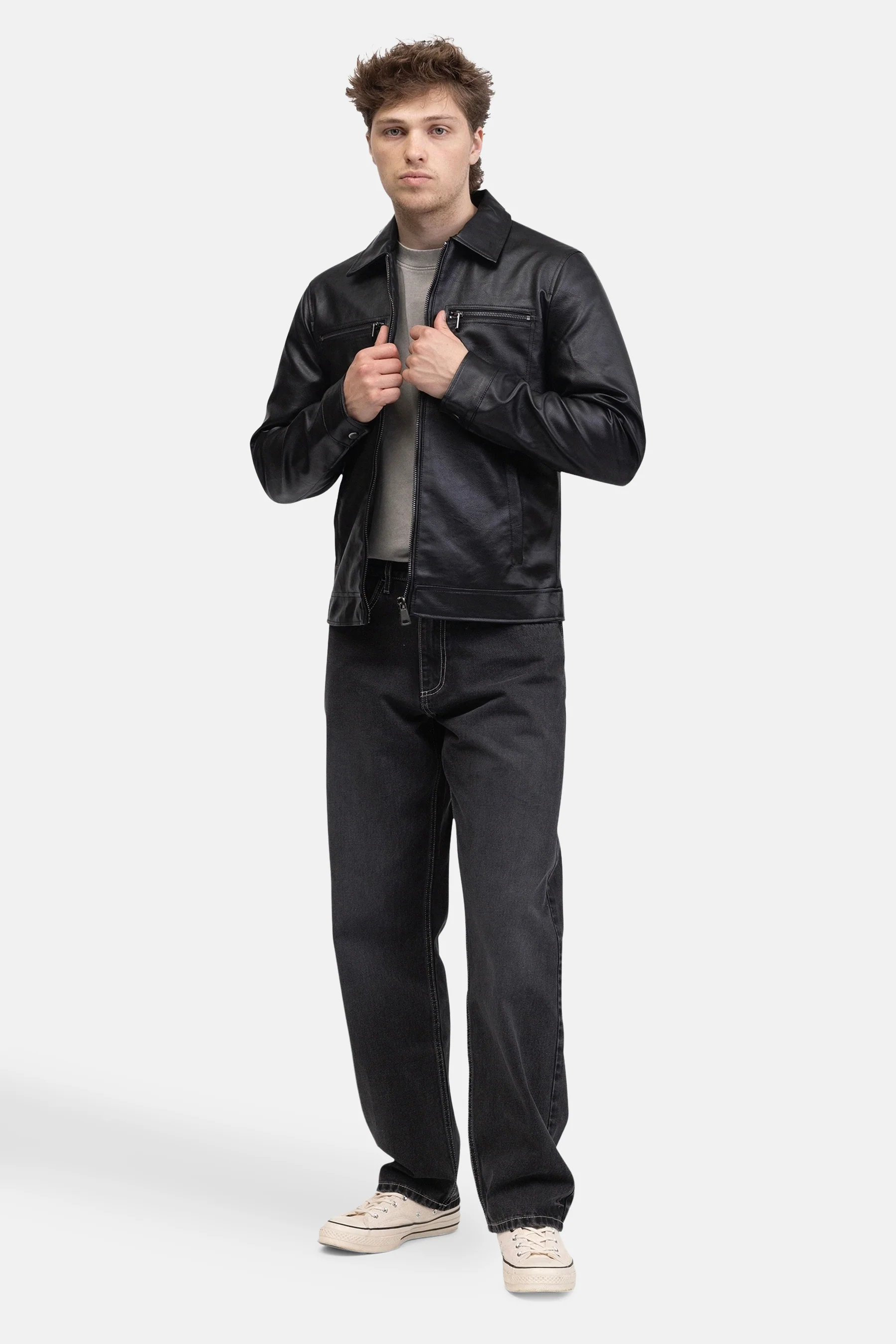 Jeans wide dark grey denim - REDEFINED REBEL - Image 2