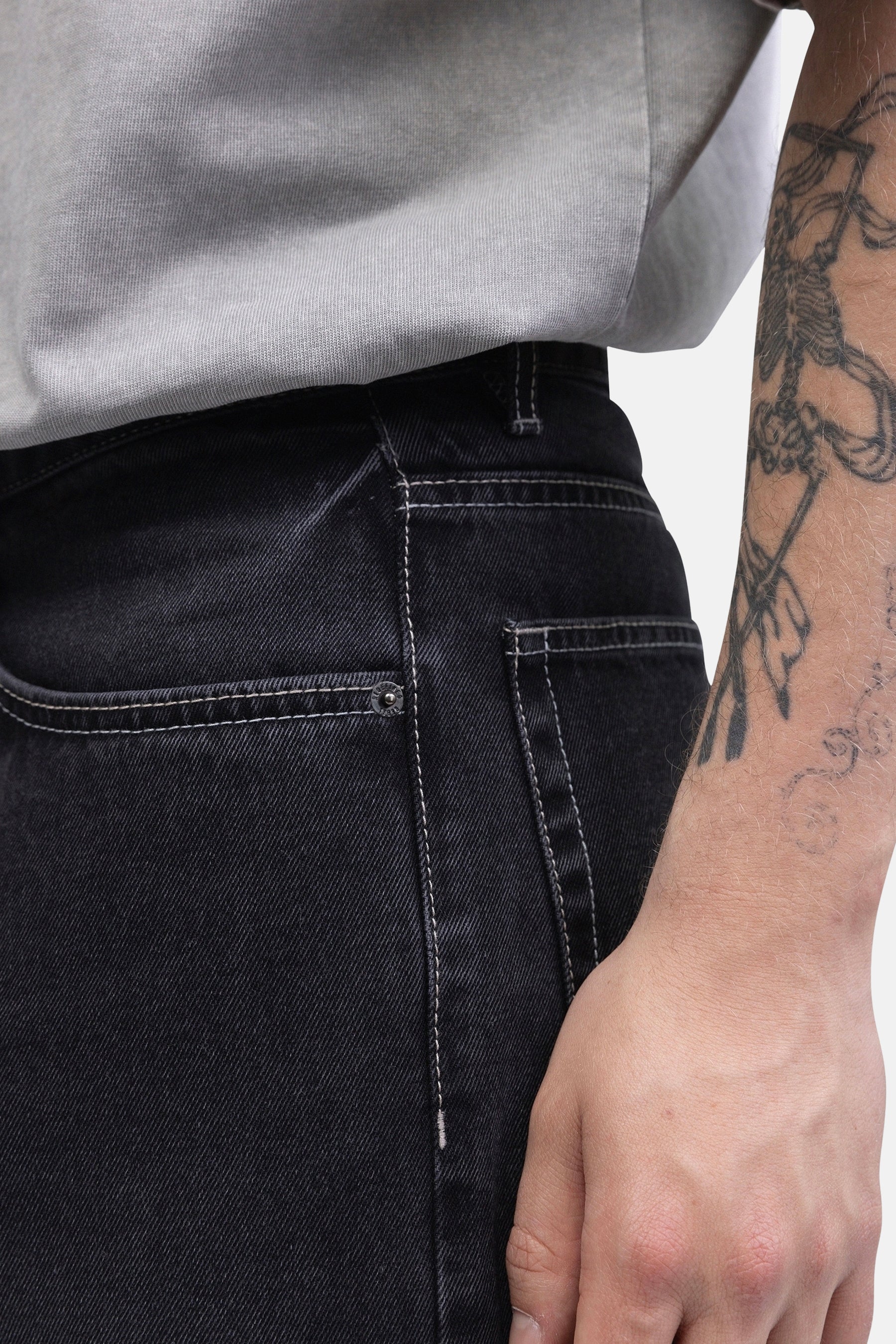 Jeans wide dark grey denim - REDEFINED REBEL - Image 4