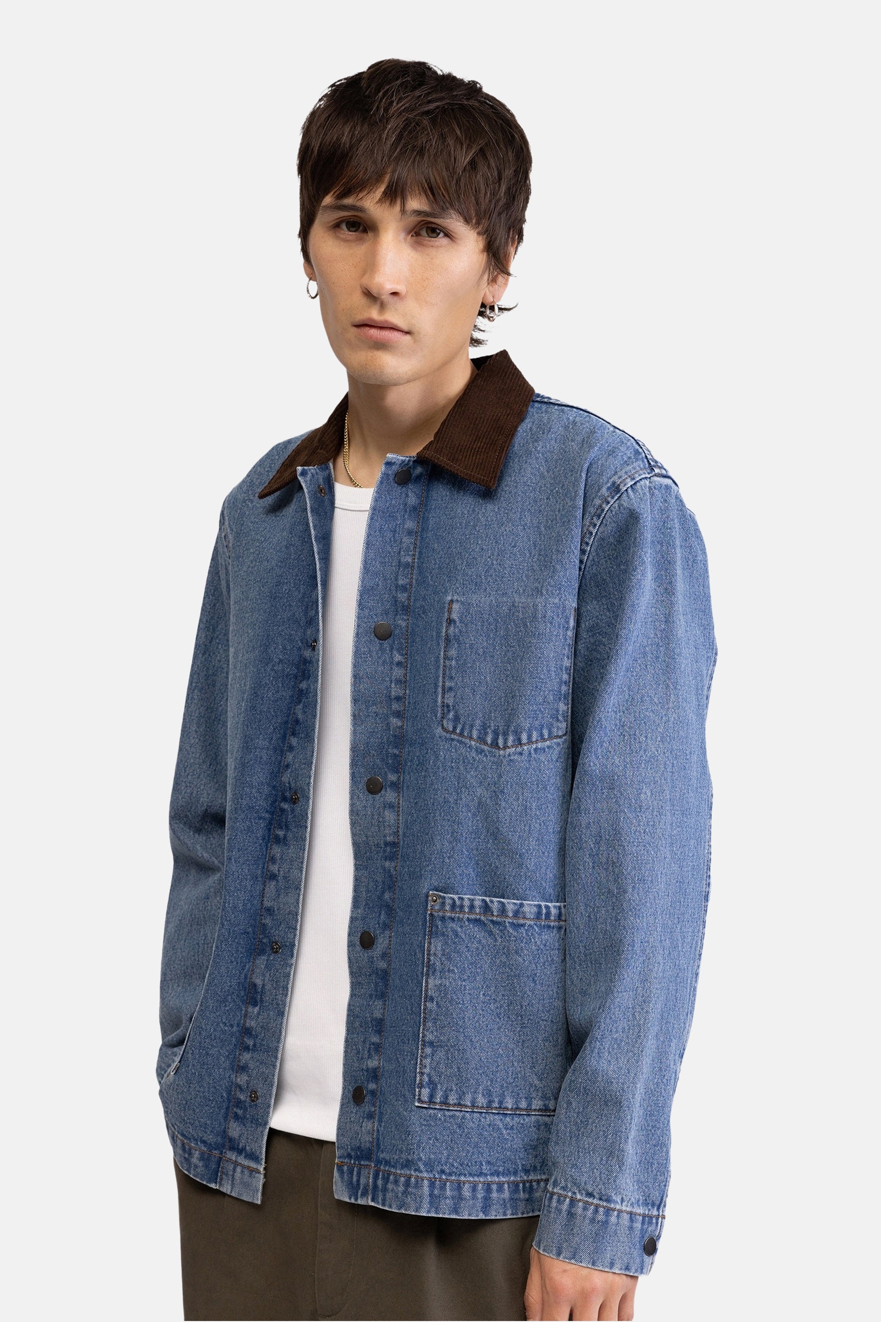 Jeansjas - mid blue denim