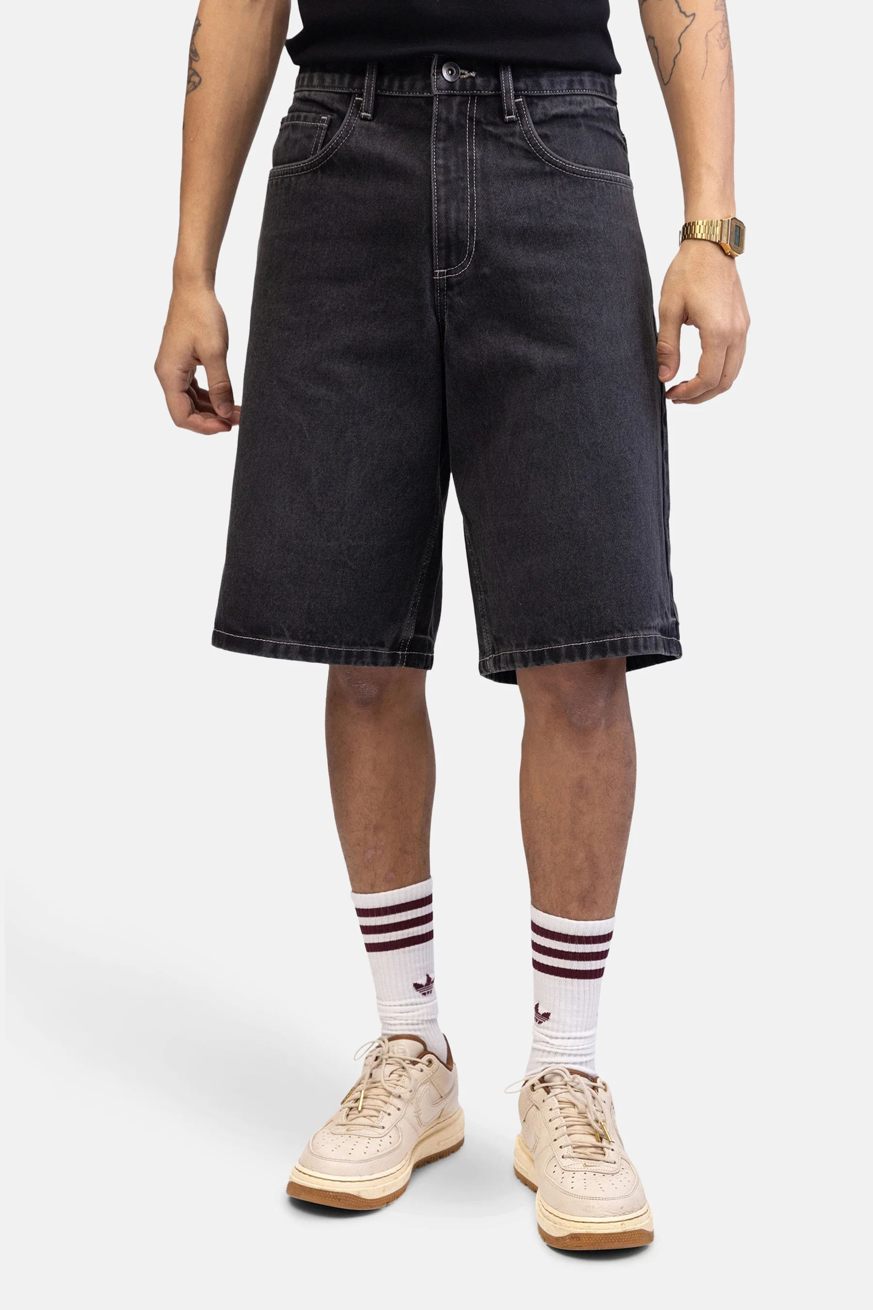 Short - dark grey denim