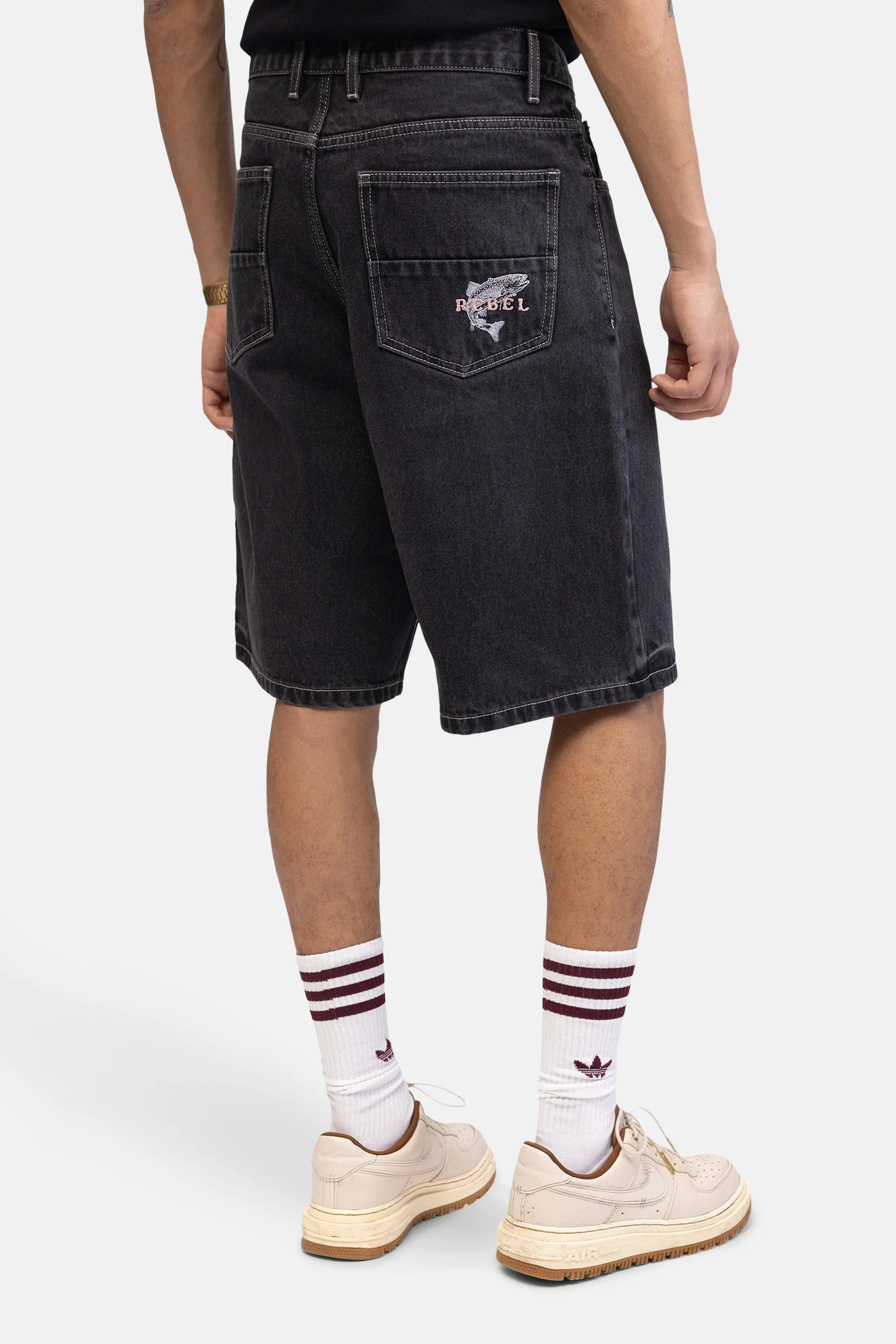 Short - dark grey denim - Image 3