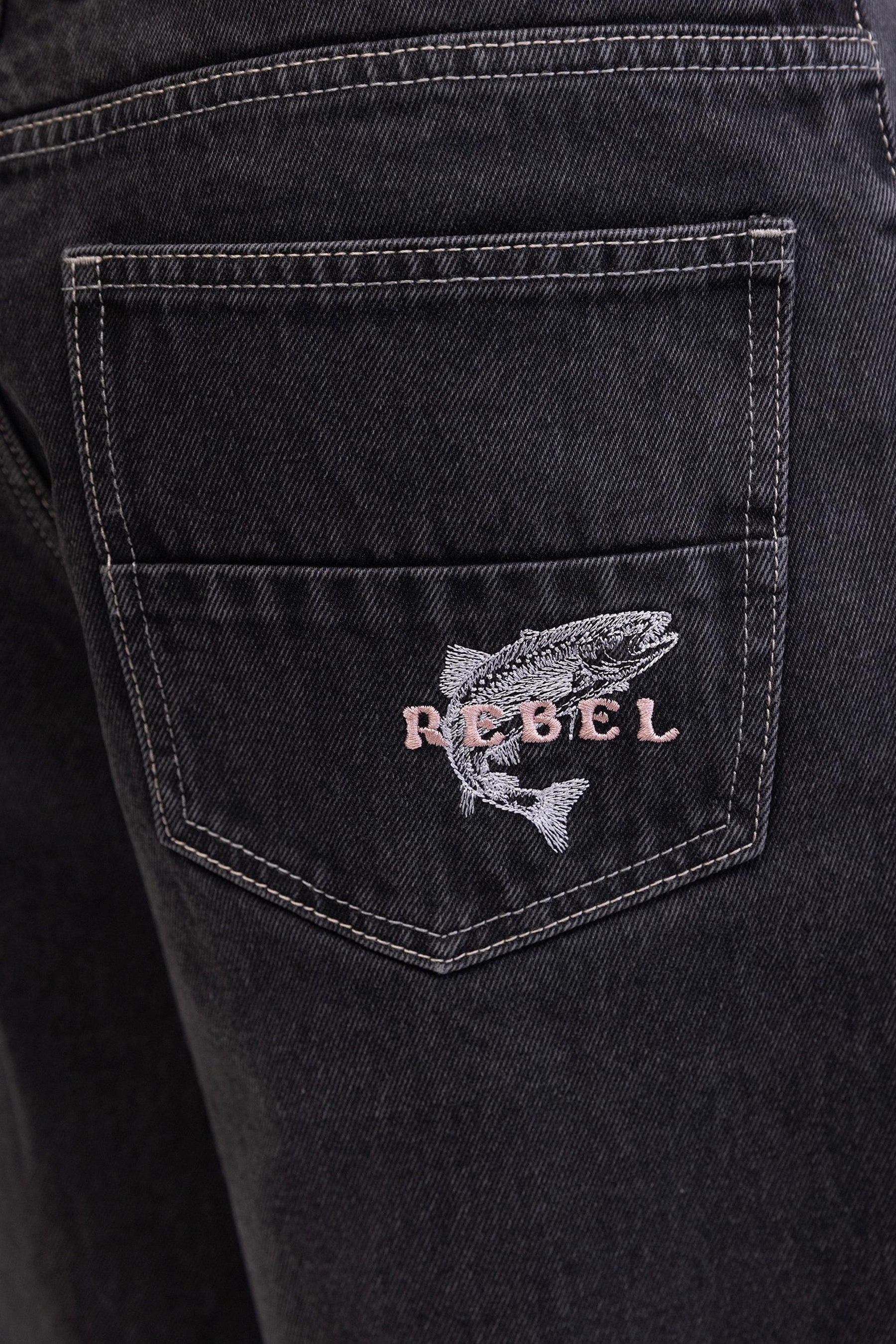 Short - dark grey denim - Image 4