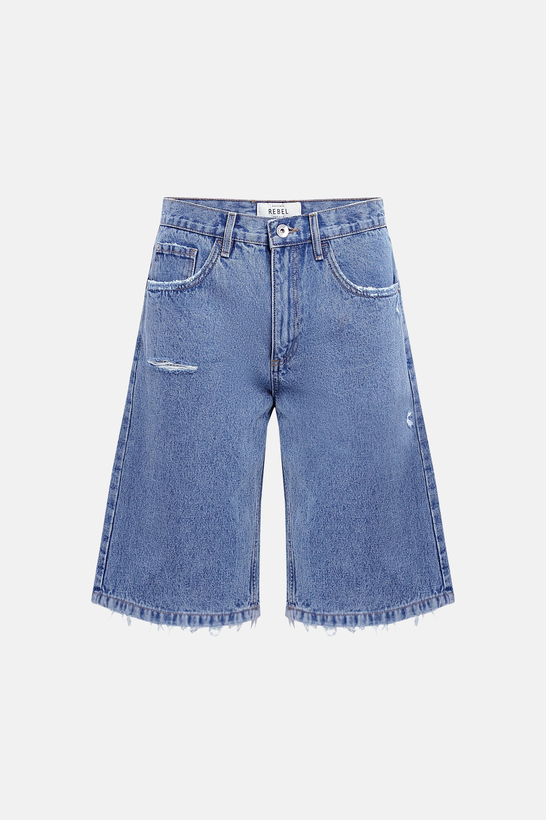 Short - Mid blue denim - Image 5