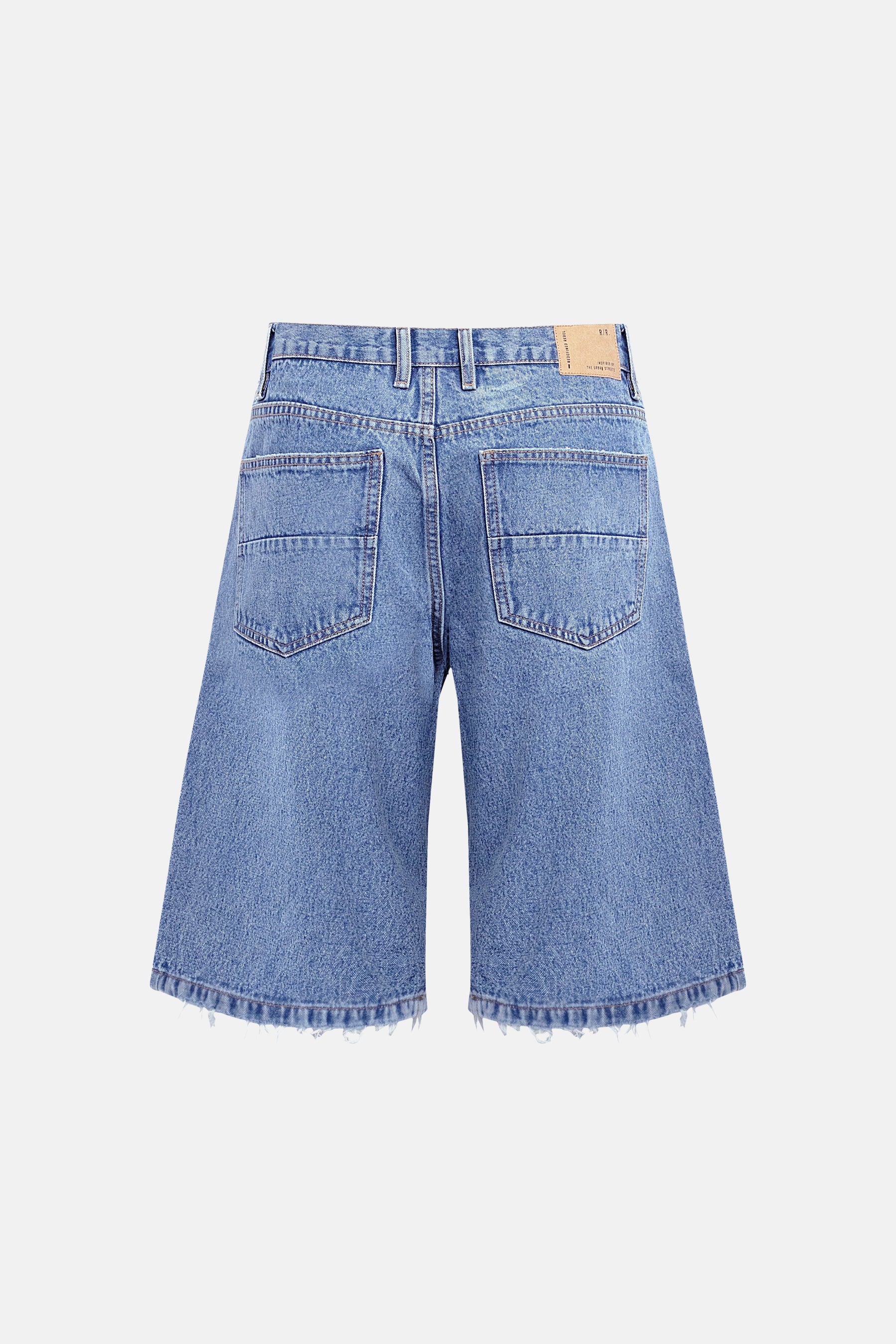 Short - Mid blue denim - Image 7