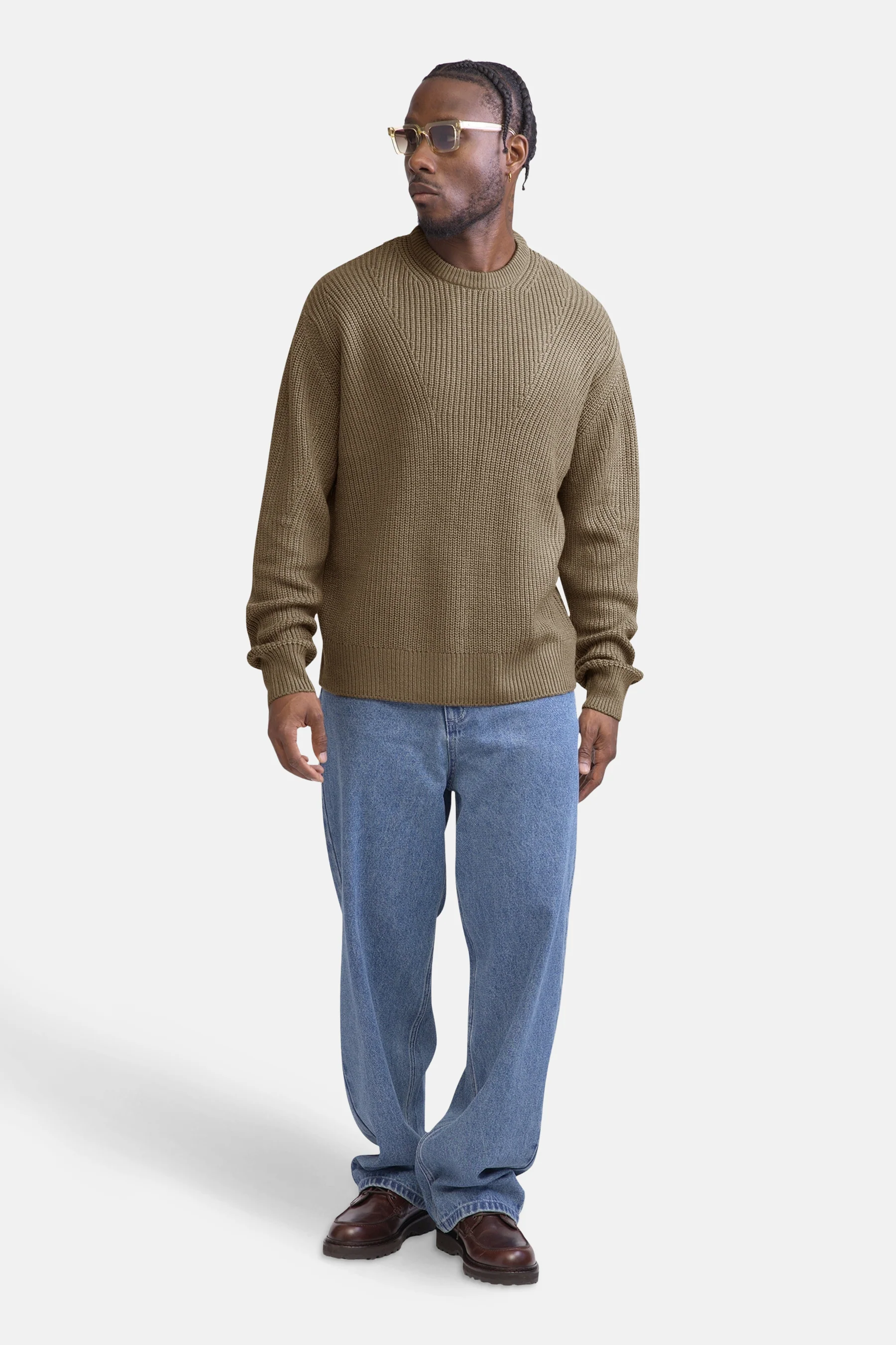 Pull met ronde hals - beige - Image 2