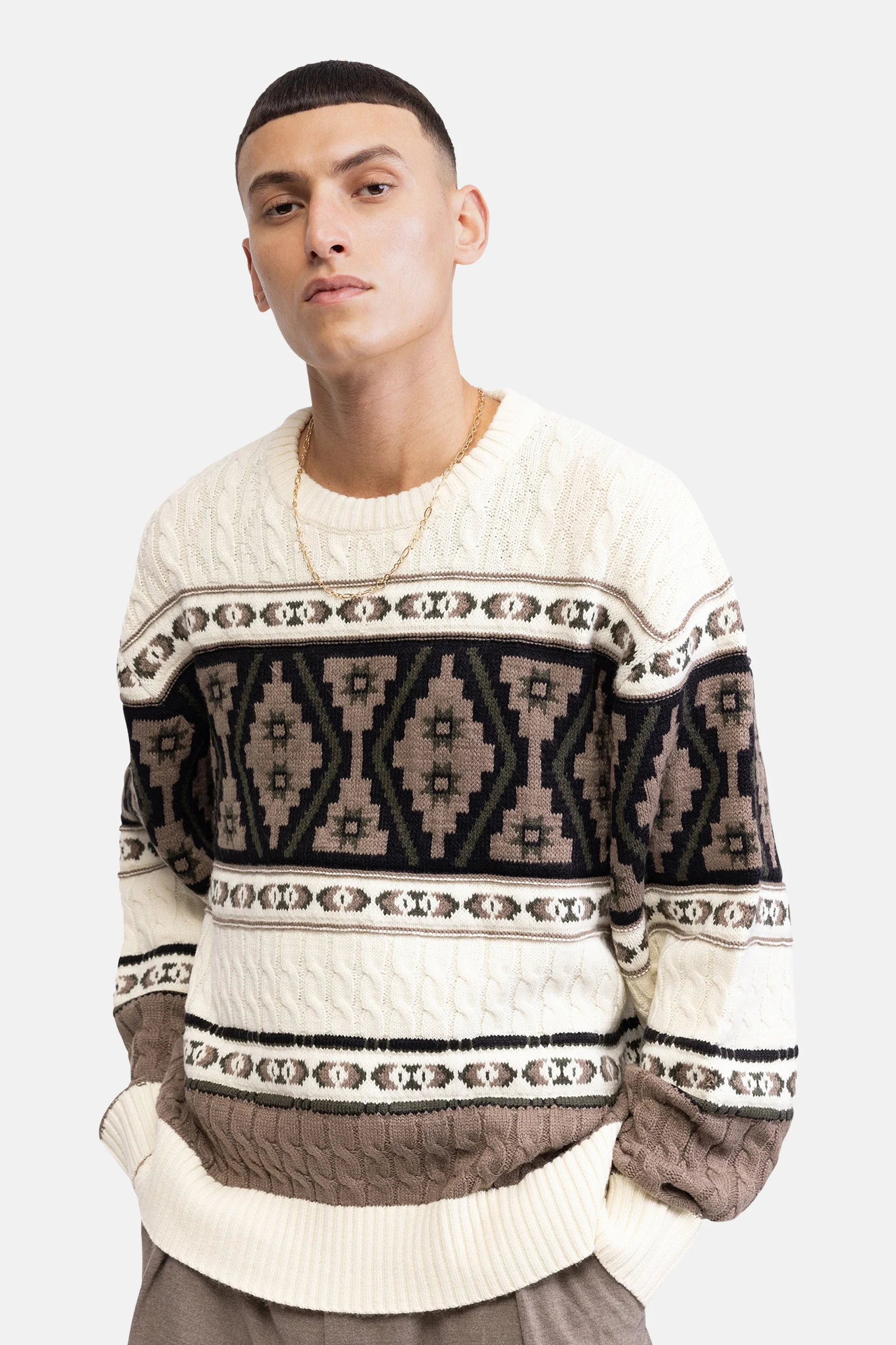 Pull met ronde hals - Multicolor