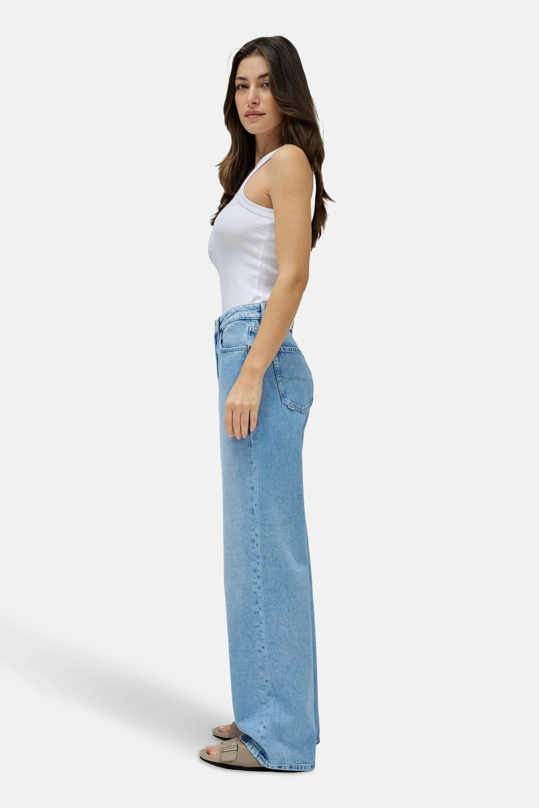 Jeans wide light blue denim - Salsa Jeans® - Image 2