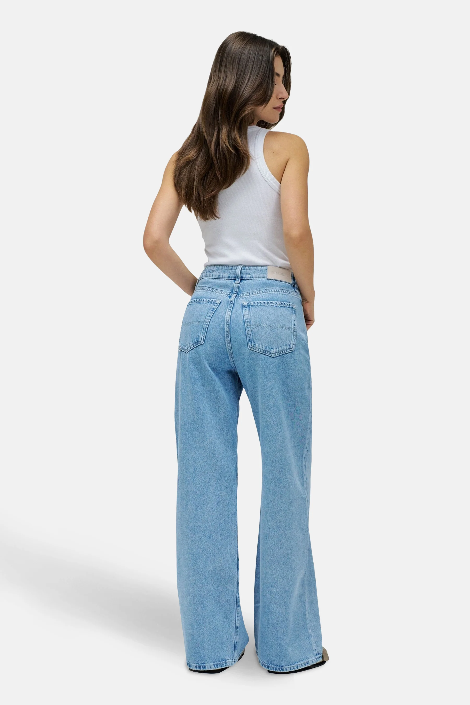 Jeans wide light blue denim - Salsa Jeans® - Image 3