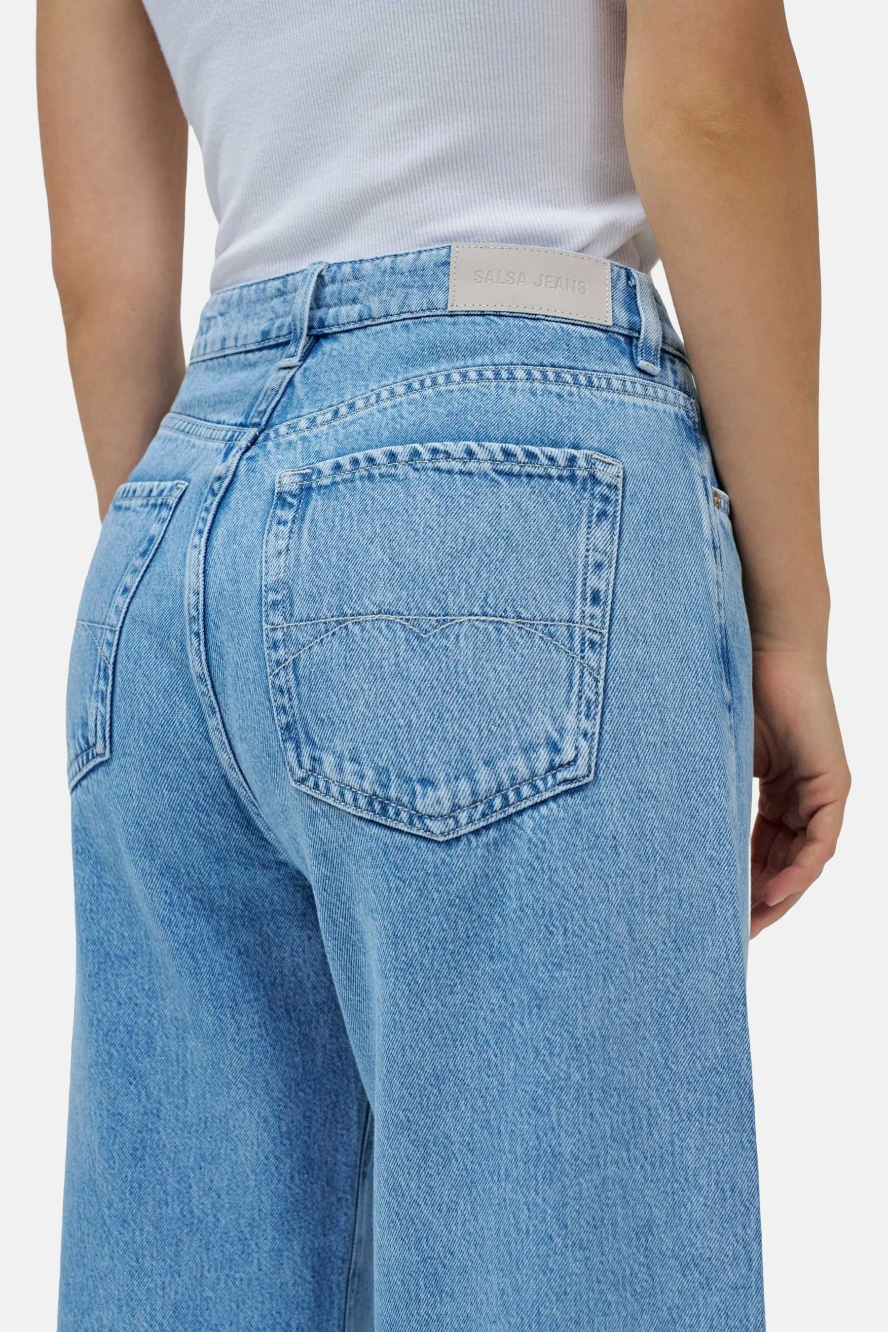 Jeans wide light blue denim - Salsa Jeans® - Image 4