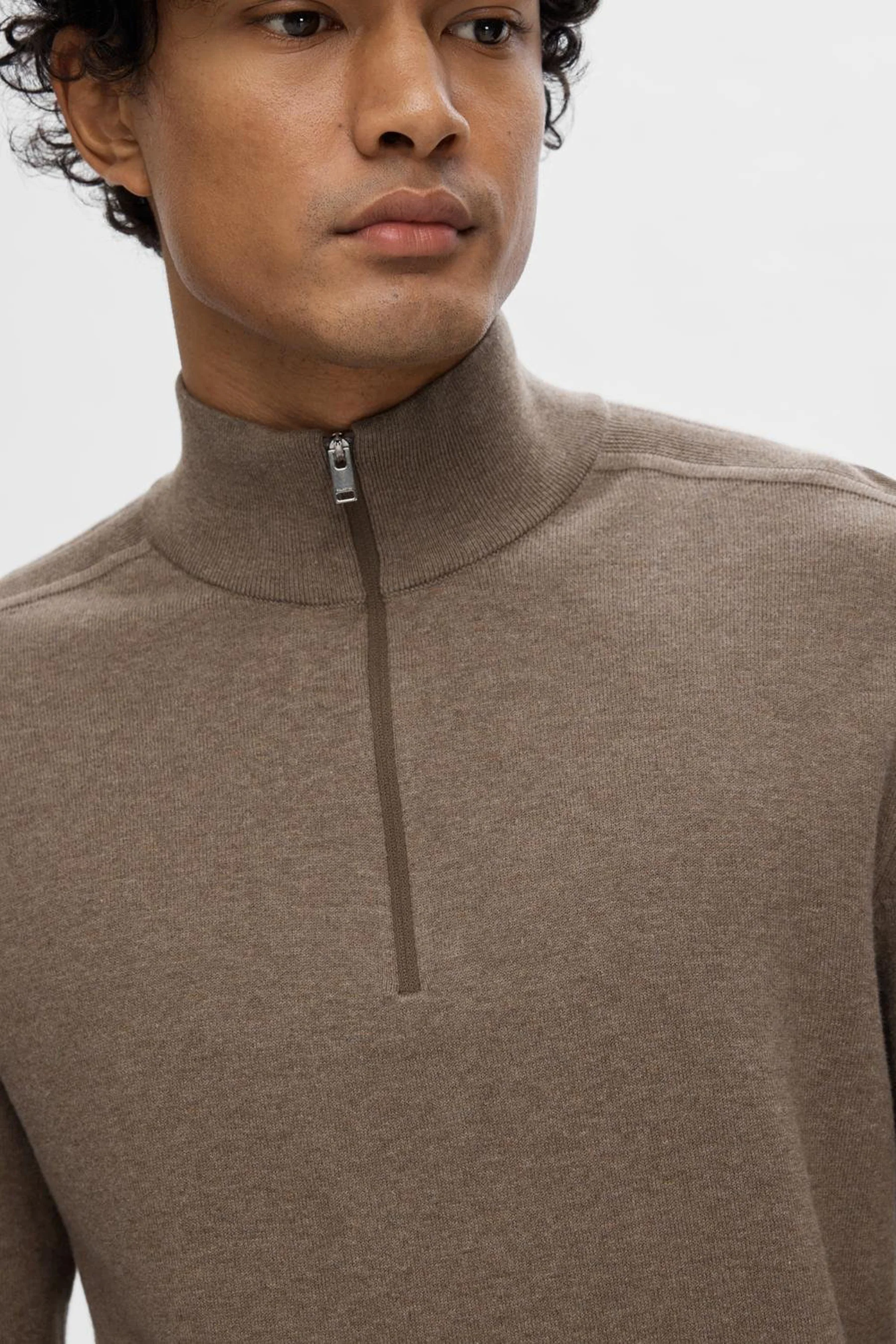 Pull met ronde hals - bruin - Image 4