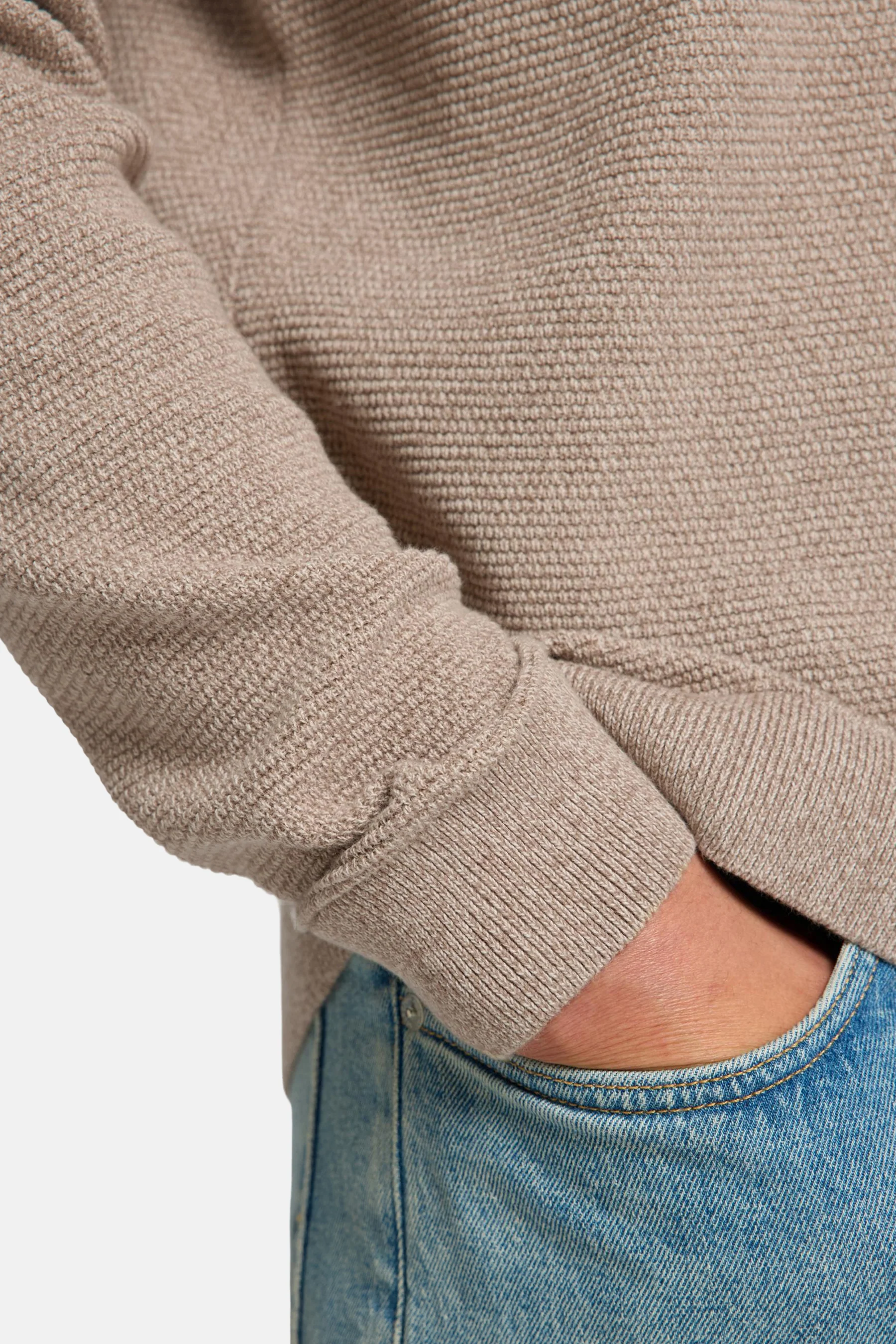 Pull met ronde hals - bruin - Image 4
