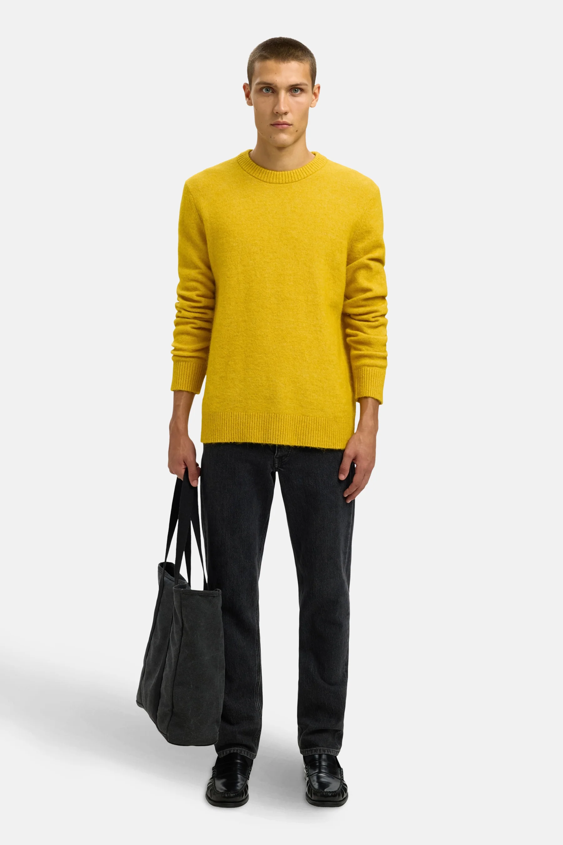 Pull met ronde hals - geel - Image 6