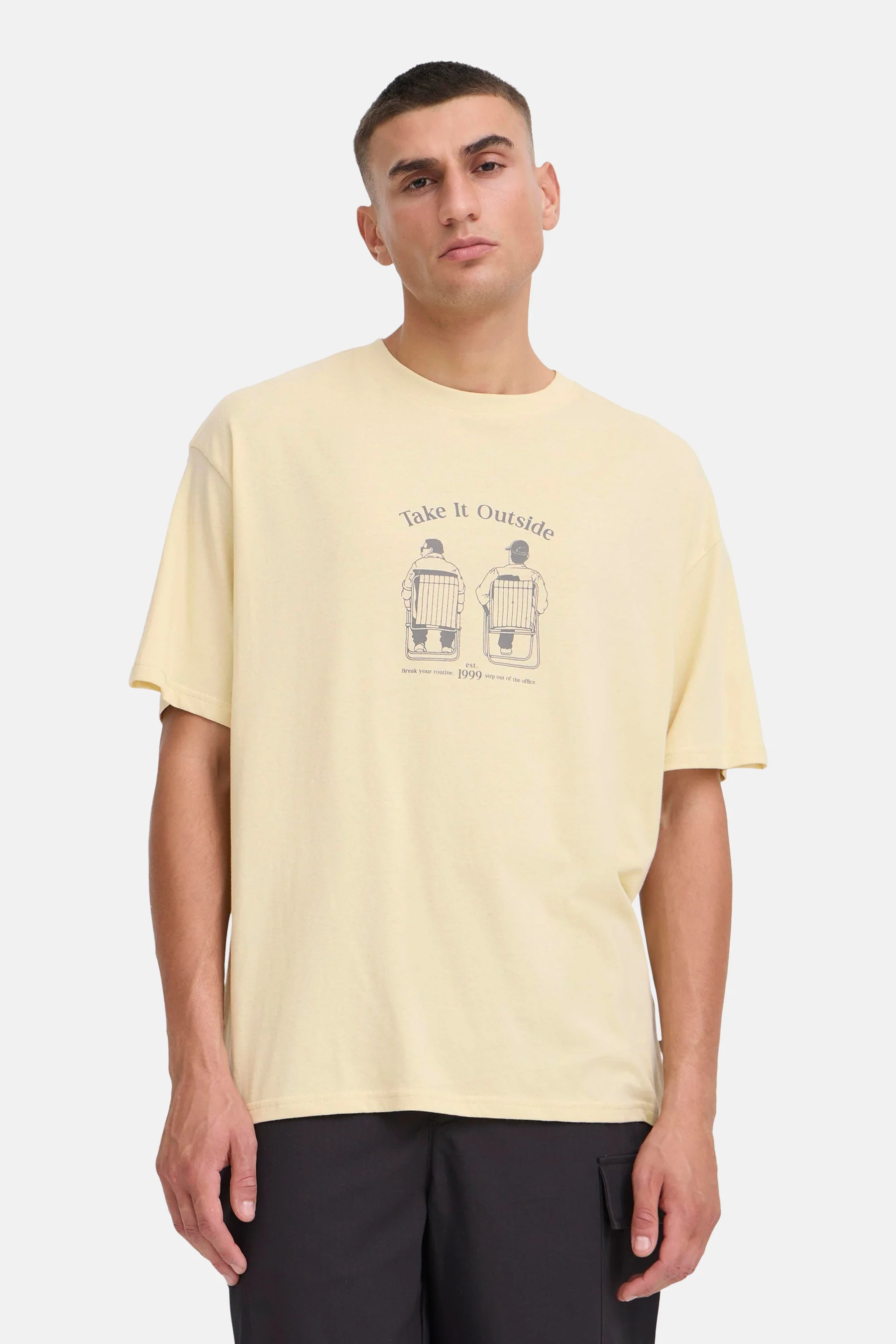 T-shirt met korte mouwen - geel