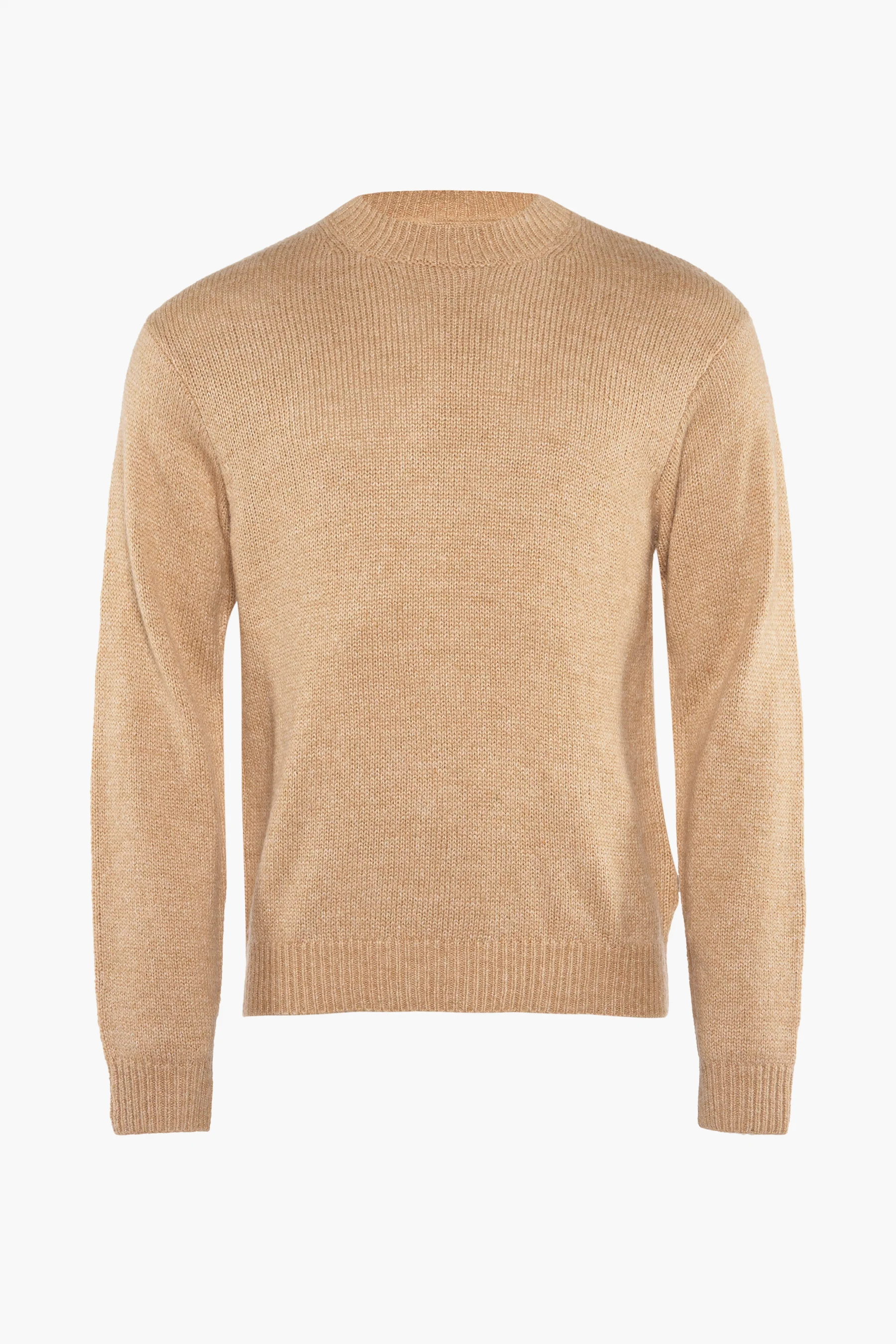 Pull met ronde hals - beige