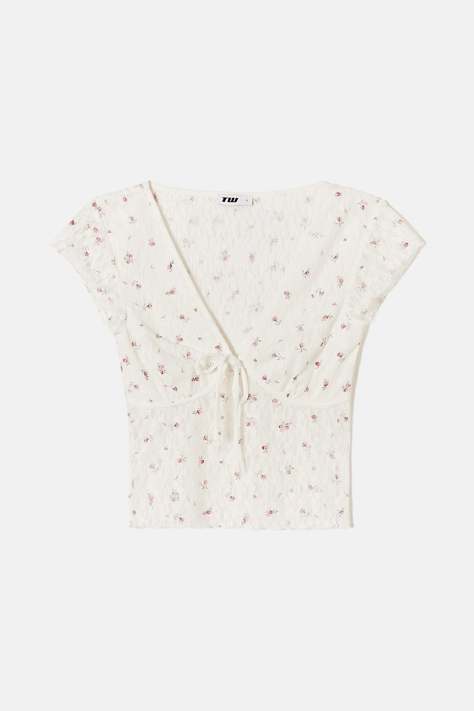 Blouse met korte mouwen - ecru - Image 4