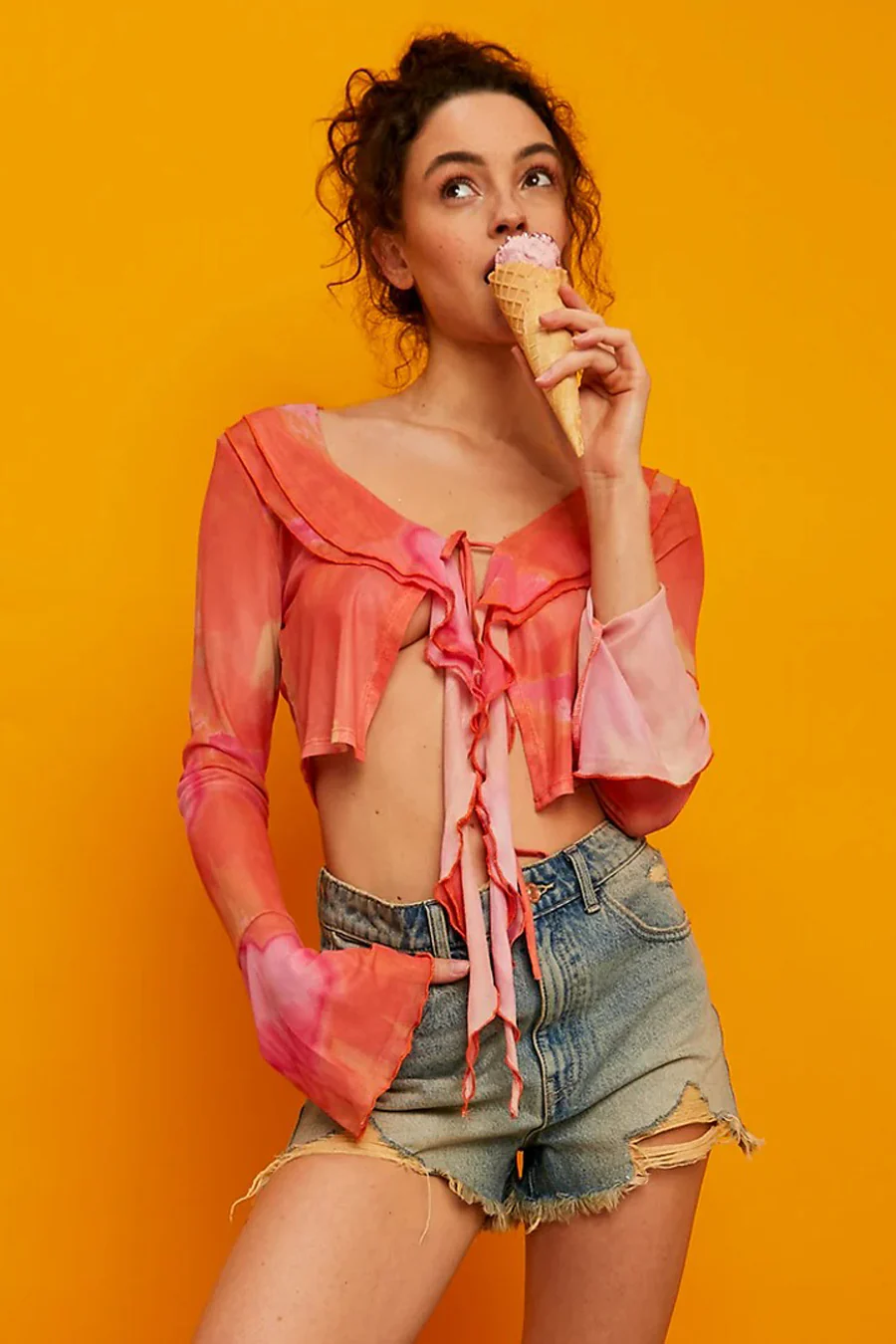Blouse met lange mouwen - rood - Image 4