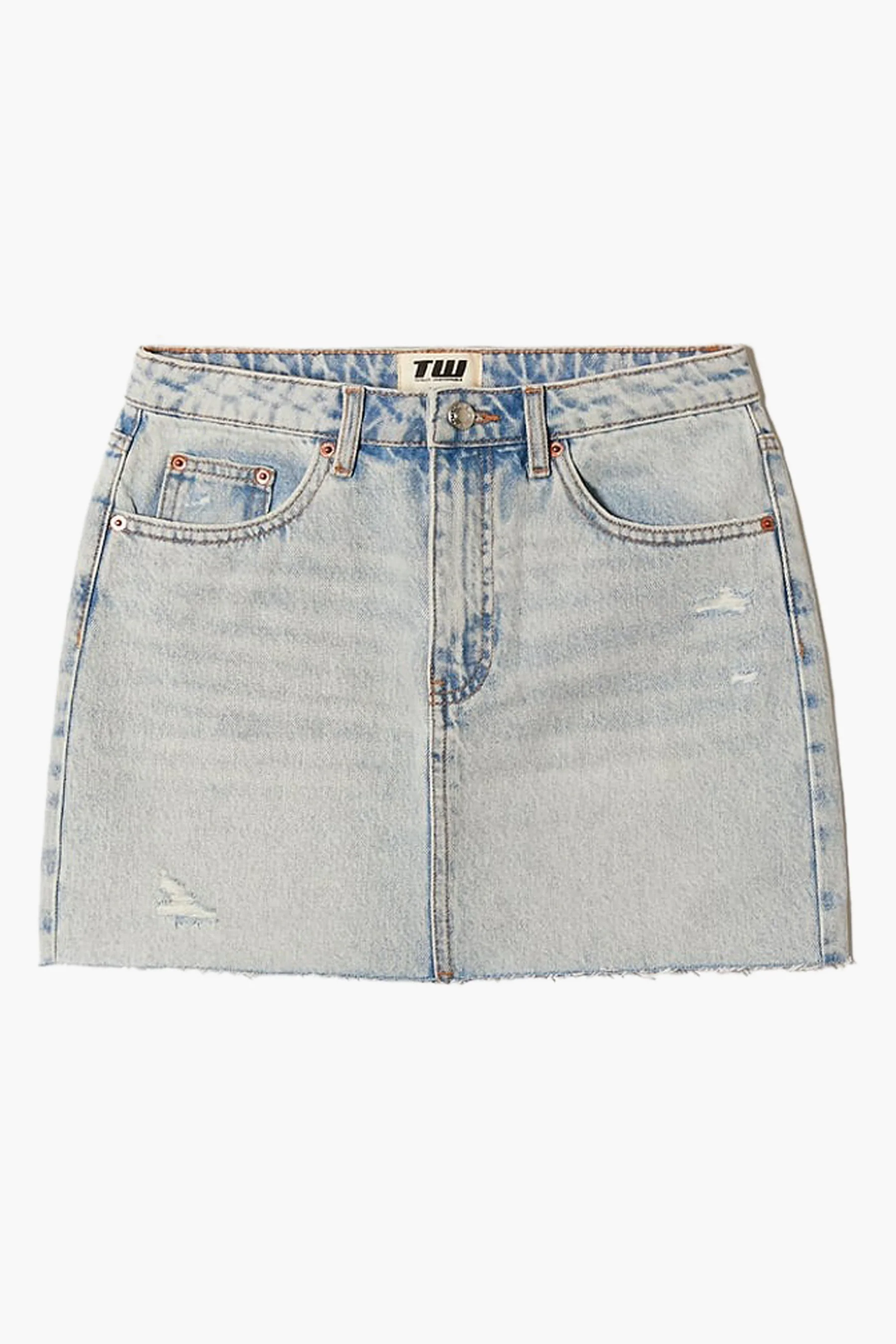 Korte rok - light blue denim