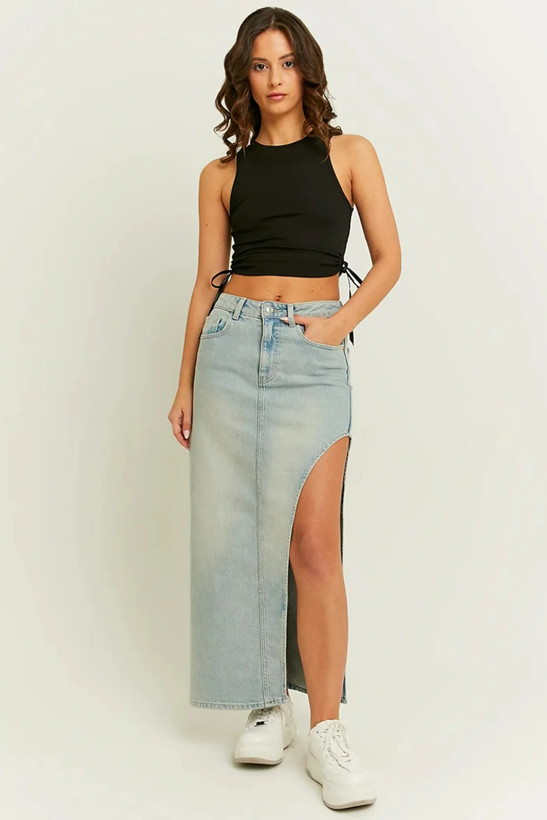 Lange rok - light blue denim - Image 2