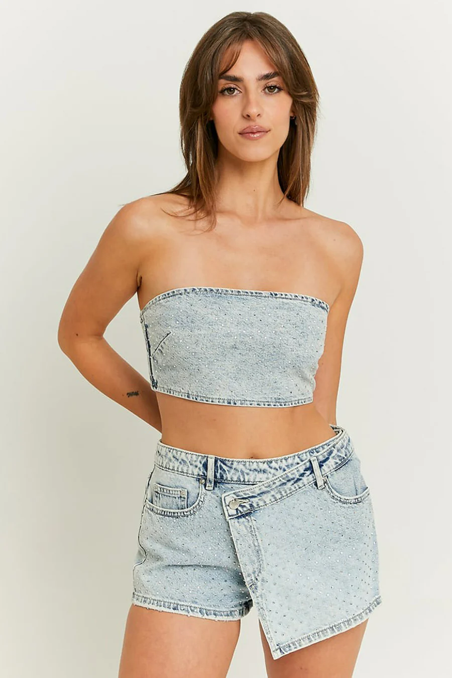 Short - light blue denim - Image 2