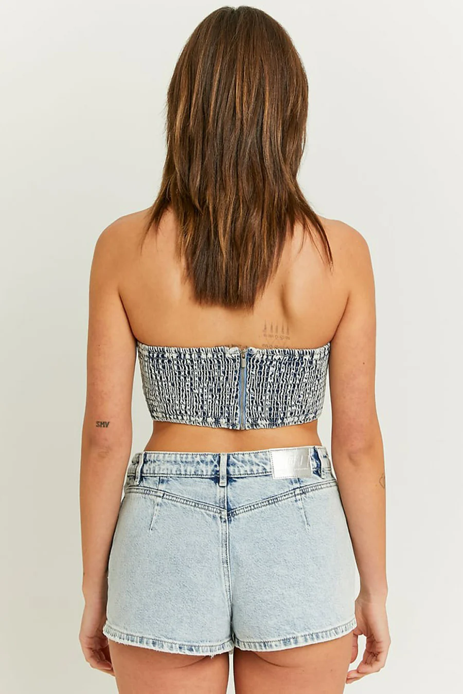 Short - light blue denim - Image 3