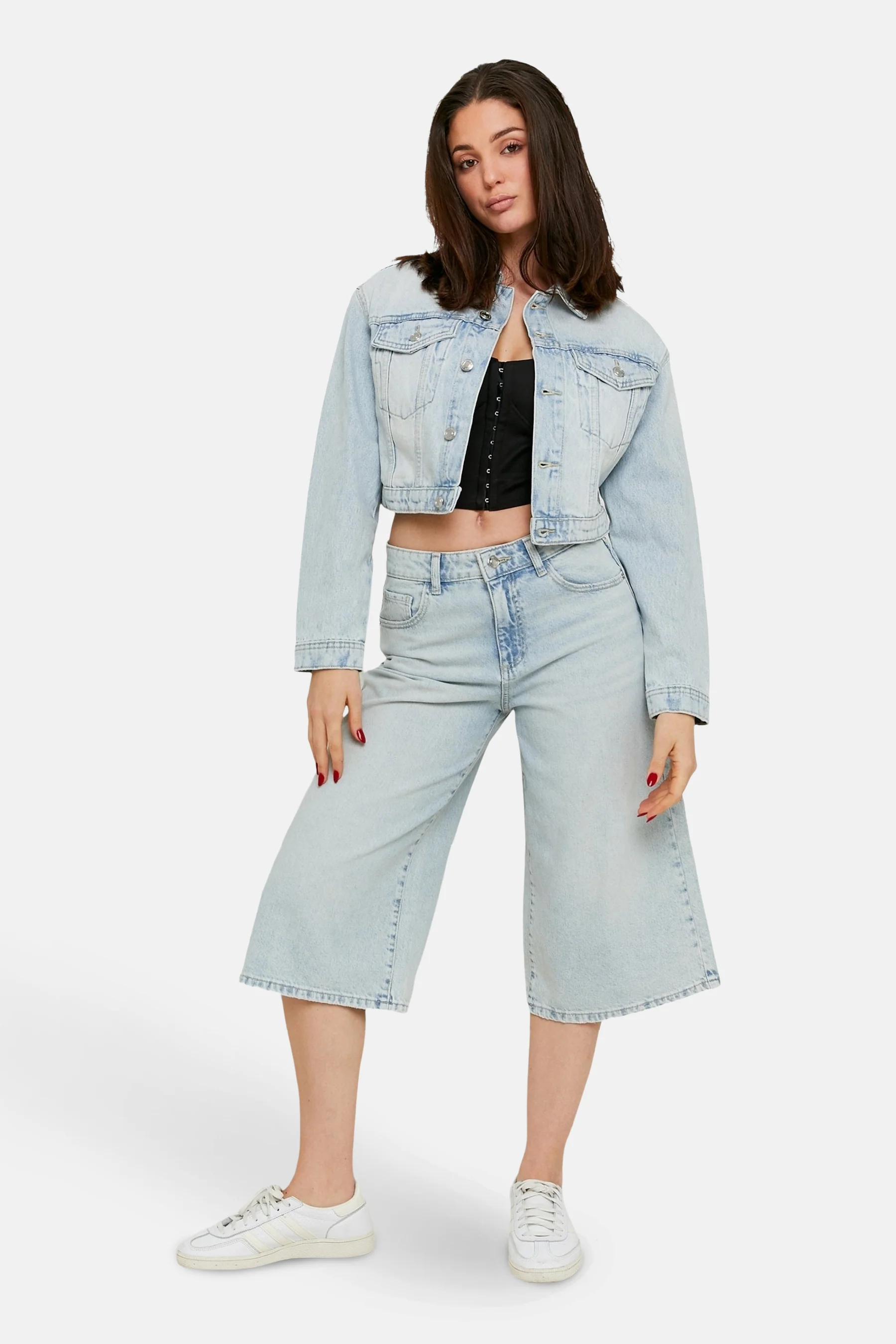 Short - light blue denim - Image 2