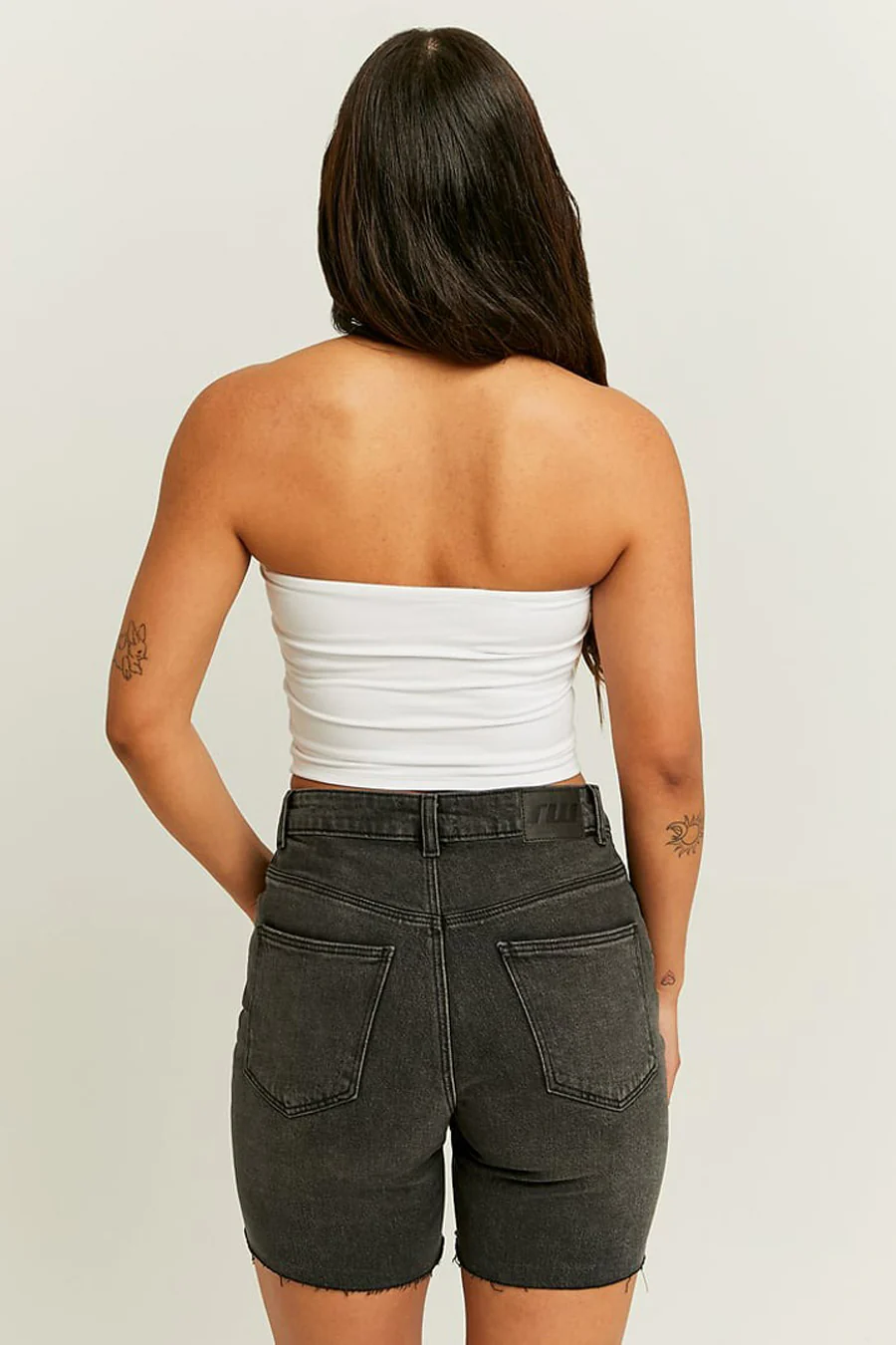 Short - black denim - Image 3