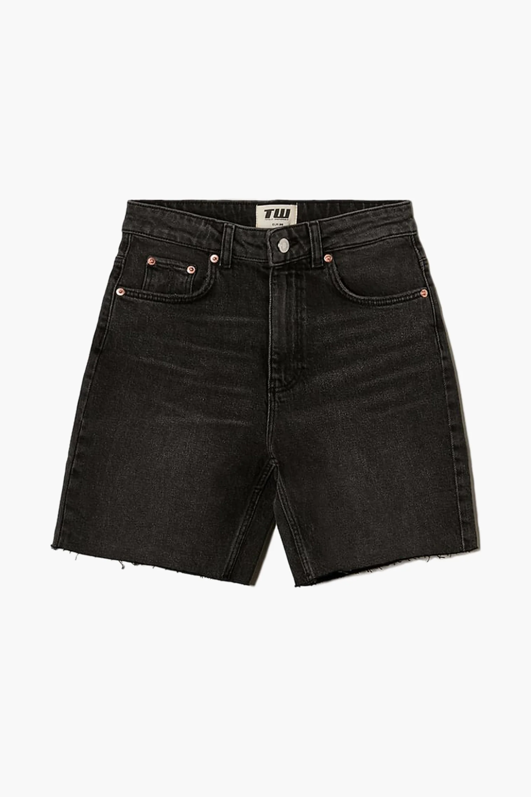 Short - black denim - Image 5