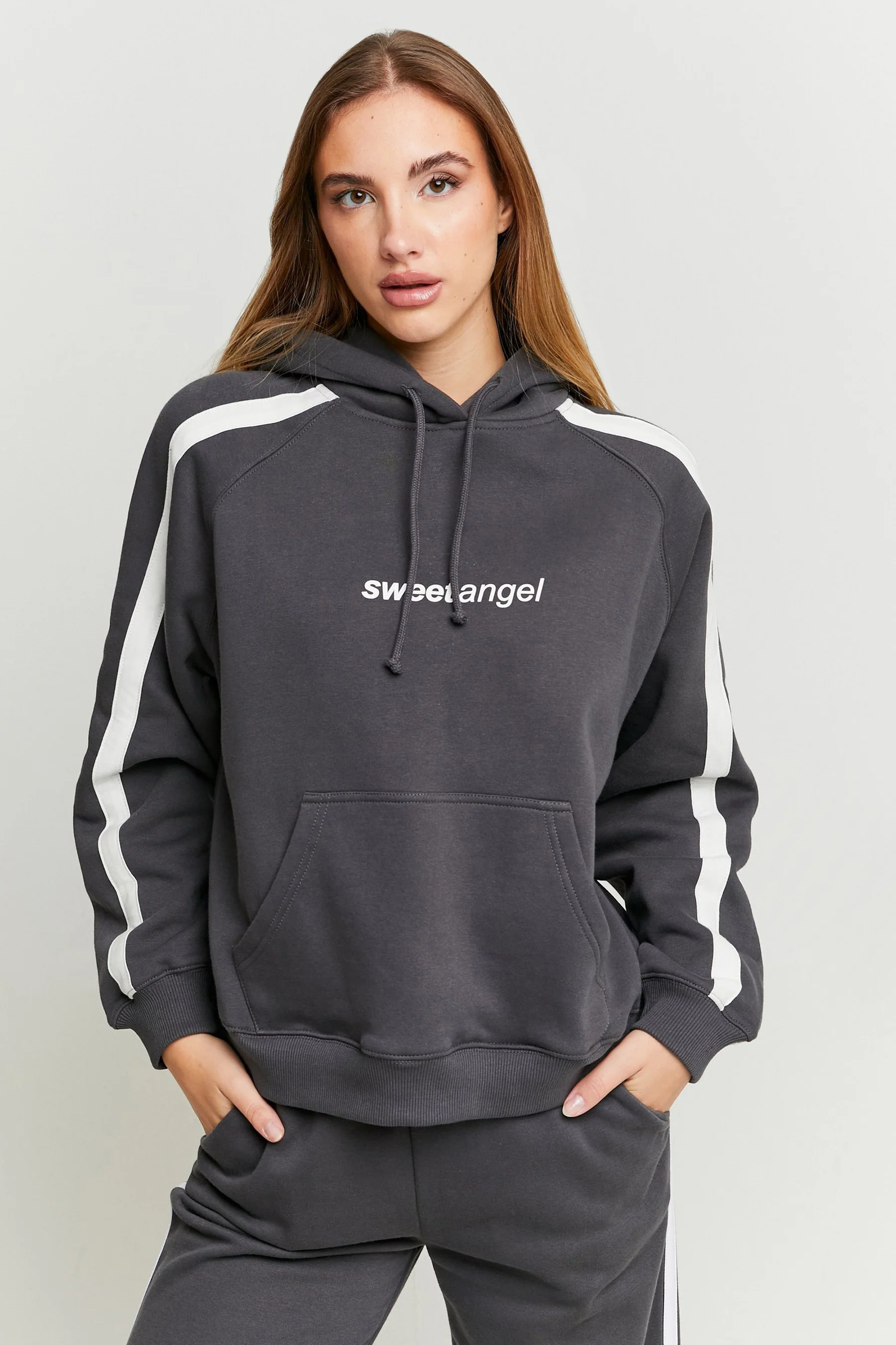 Sweater met kap - grijs - Image 2