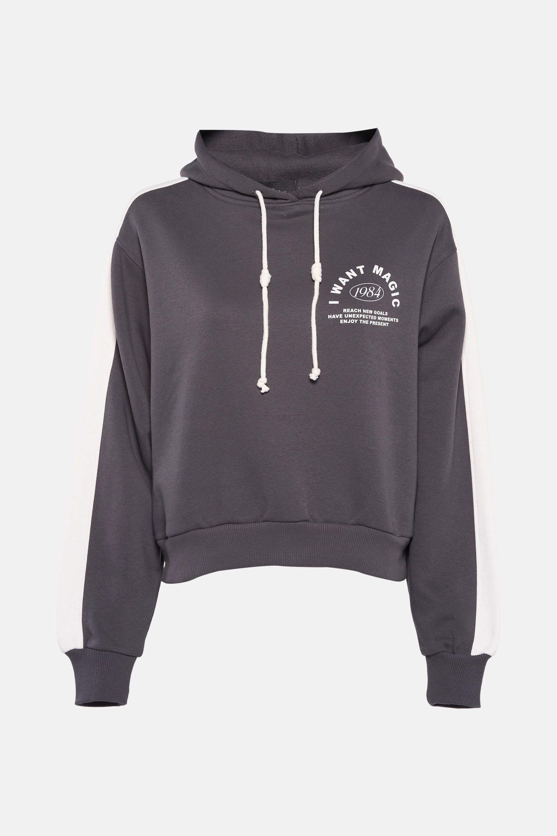 Sweater met kap - grijs