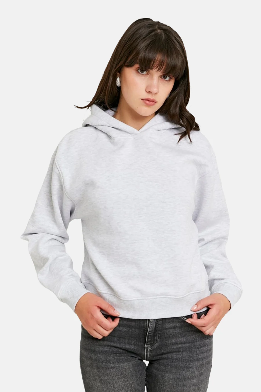 Sweater met kap - grijs