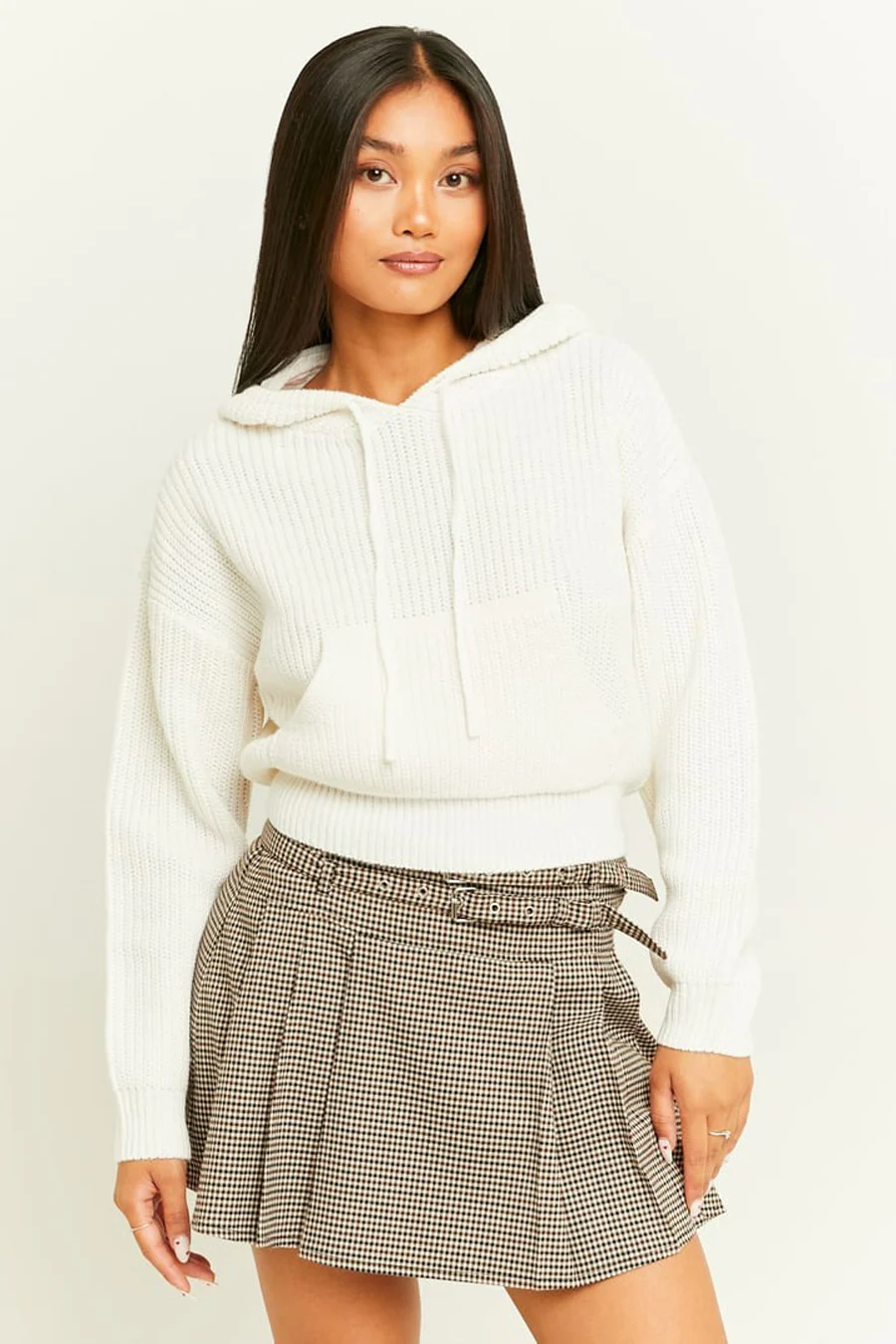 Pull met kap - wit