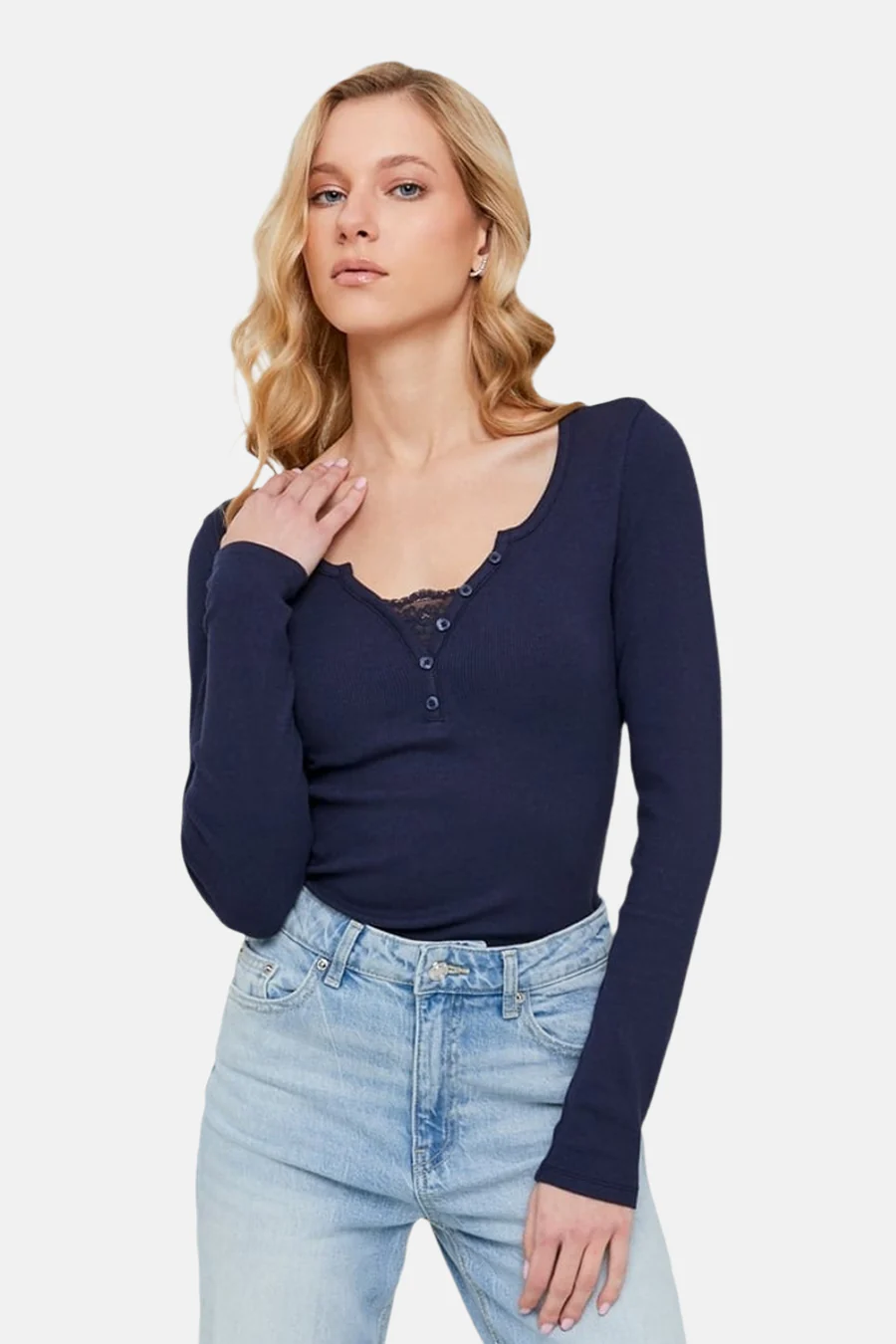 T-shirt met lange mouwen - blauw