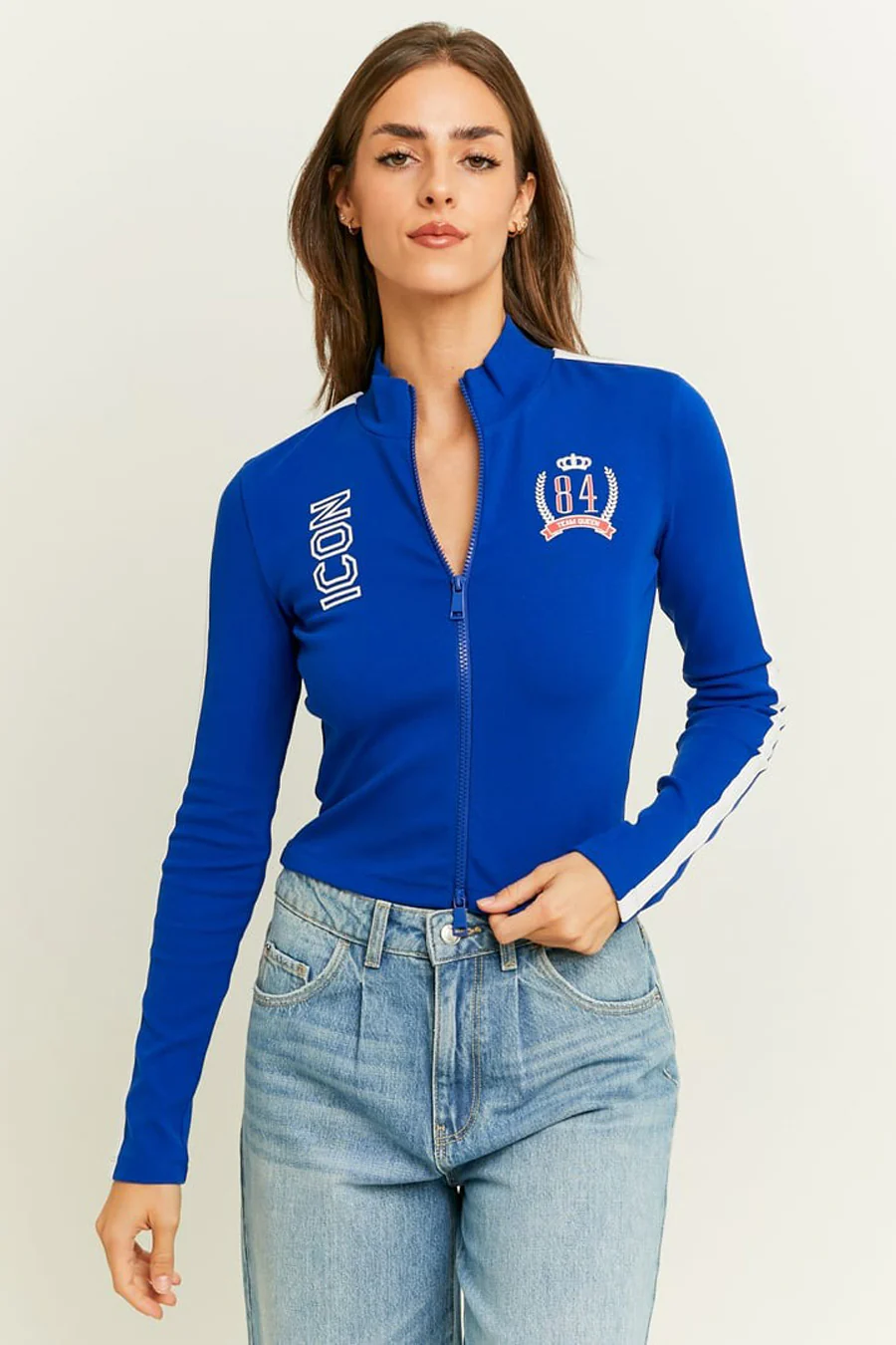 T-shirt met lange mouwen - blauw - Image 2