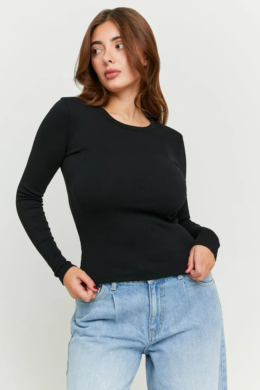 T-shirt met lange mouwen - zwart