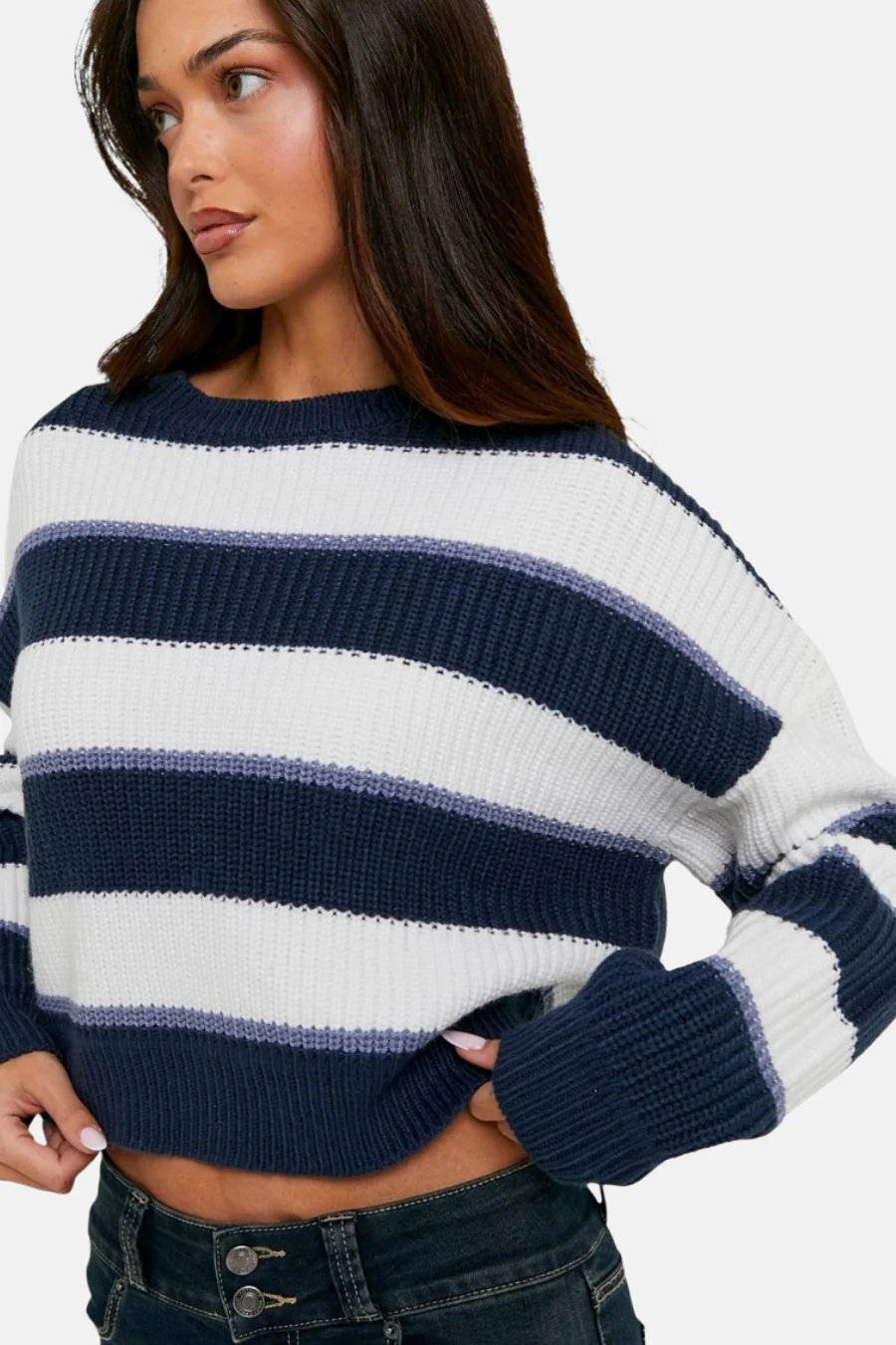 Pull met ronde hals - blauw - Image 2