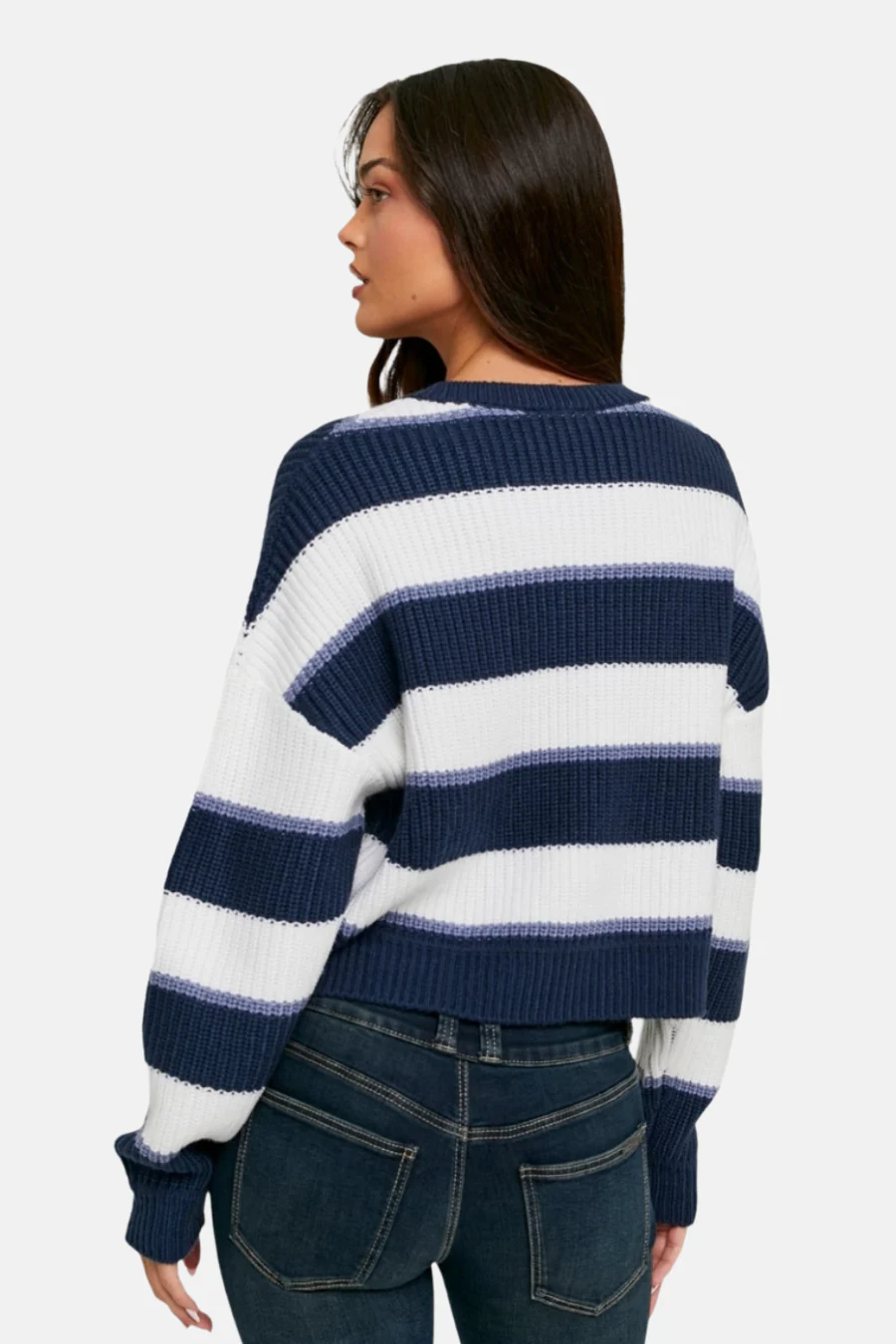 Pull met ronde hals - blauw - Image 3